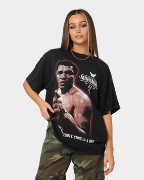 Light Design Goat Crew X Muhammad Ali Slogan T-Shirt Black Wash