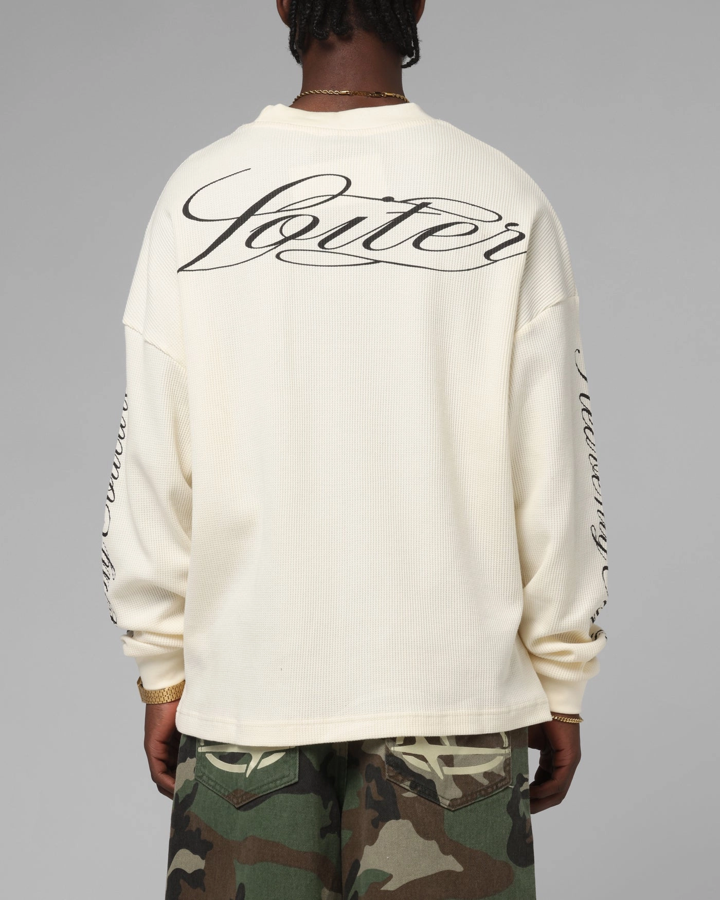 Loiter Purity Thermal Long Sleeve T-Shirt Off White Fashionable Piece