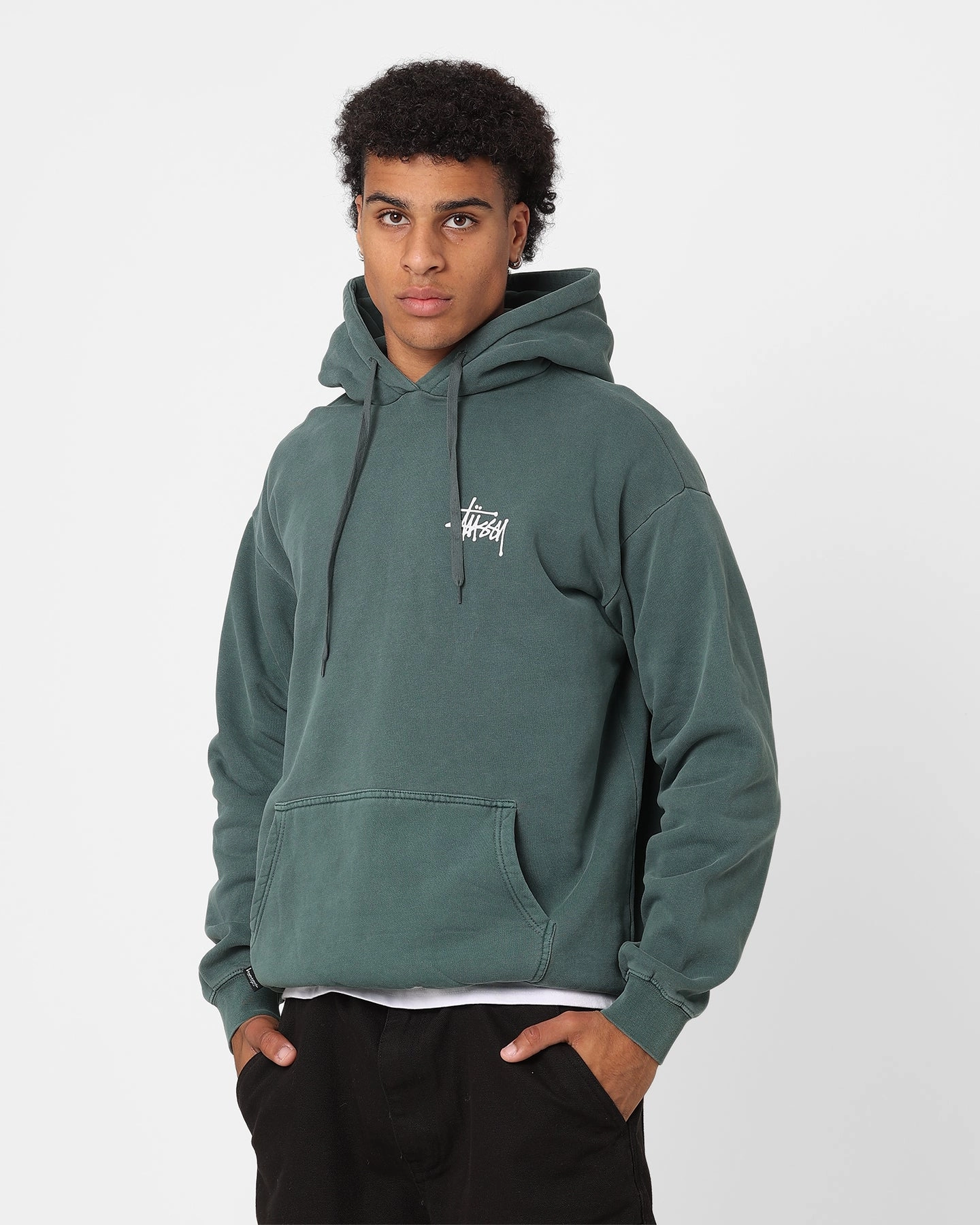 Announce Stussy Extra Tough 50-50 Hoodie Pigment Moss Green