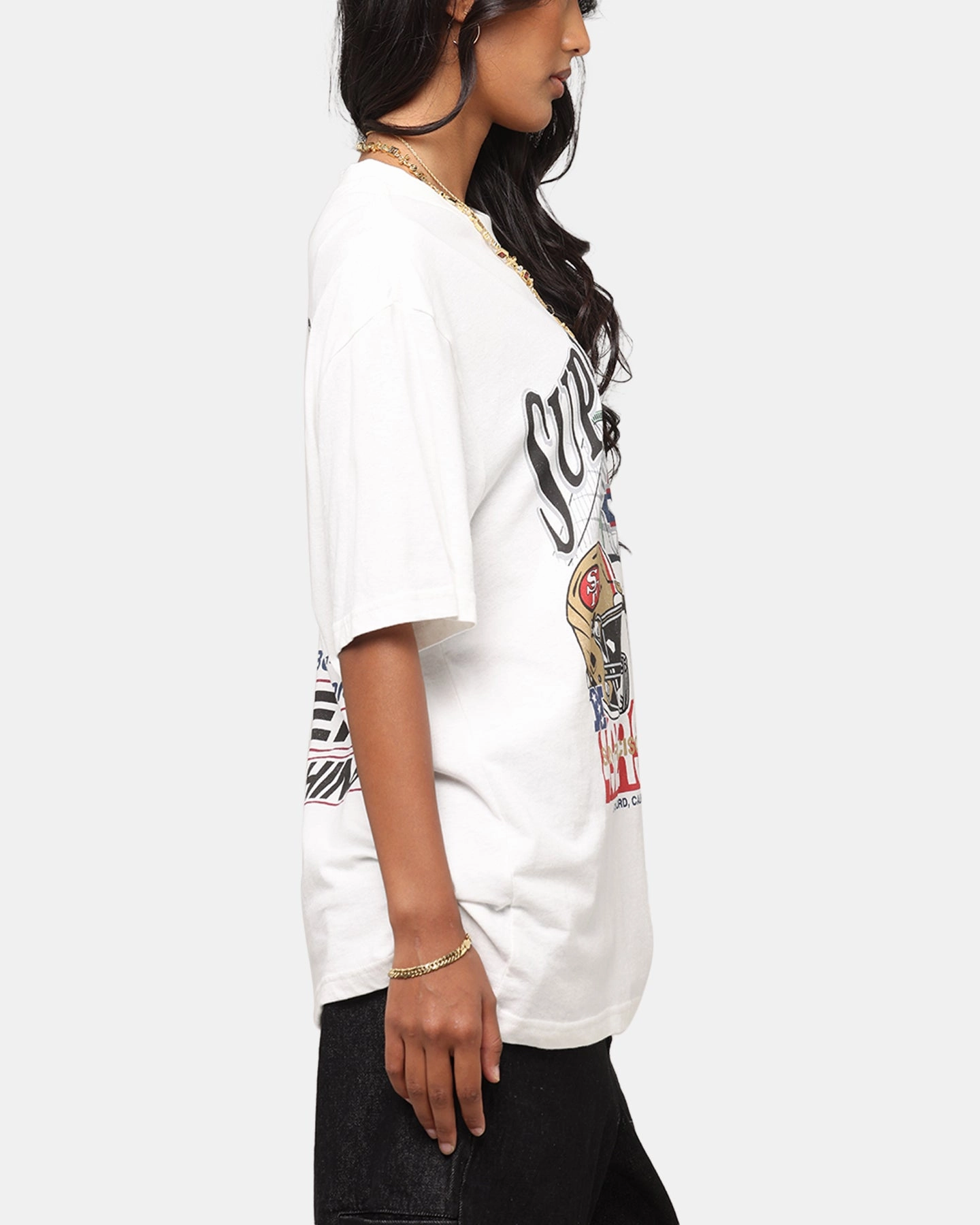 Mitchell & Ness Super Bowl XIX Match Up T-Shirt Vintage White SunProtectionFabric Adaptable