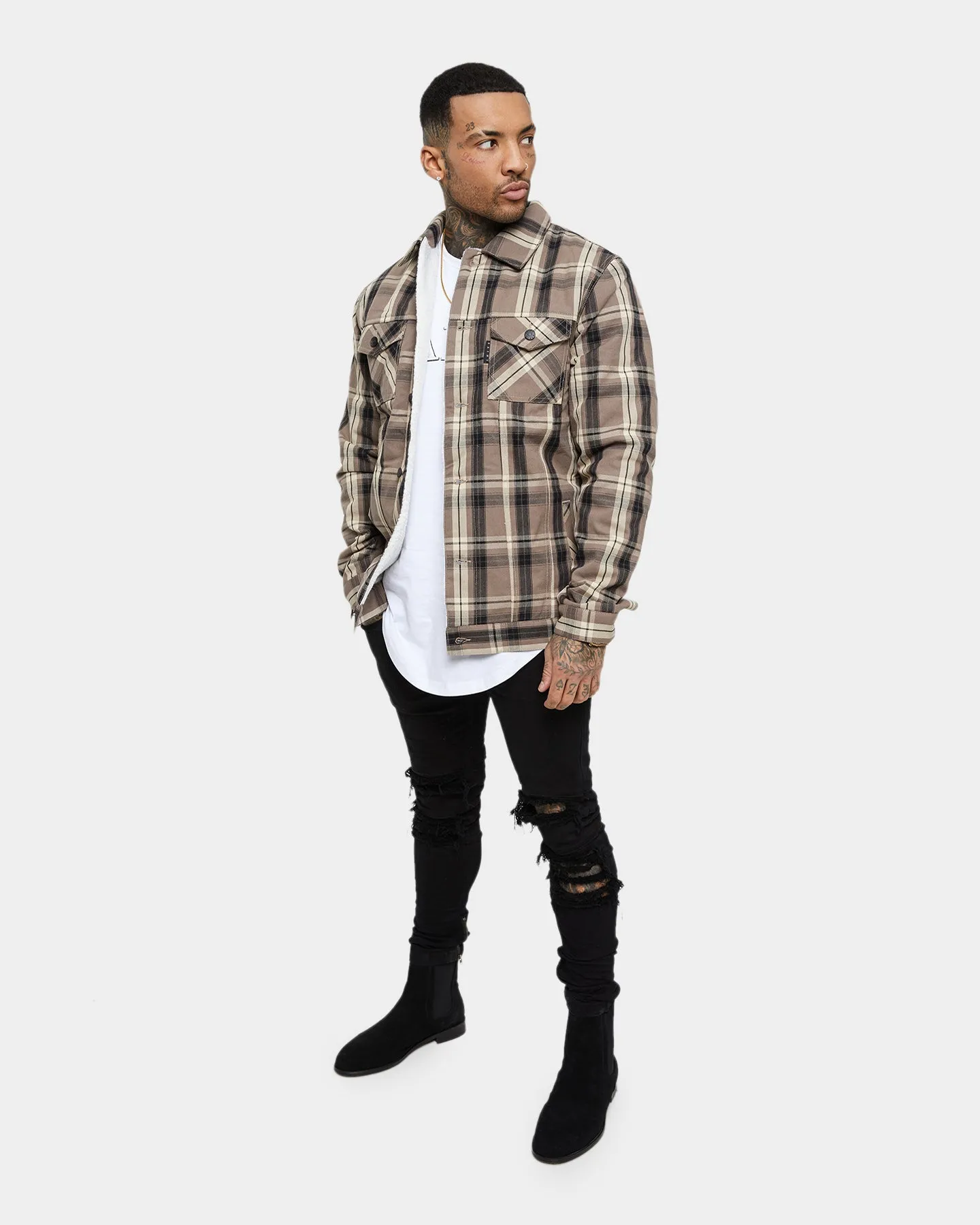 Compression Packed Design Weather Protection Saint Morta Prima Sherpa Jacket Brown