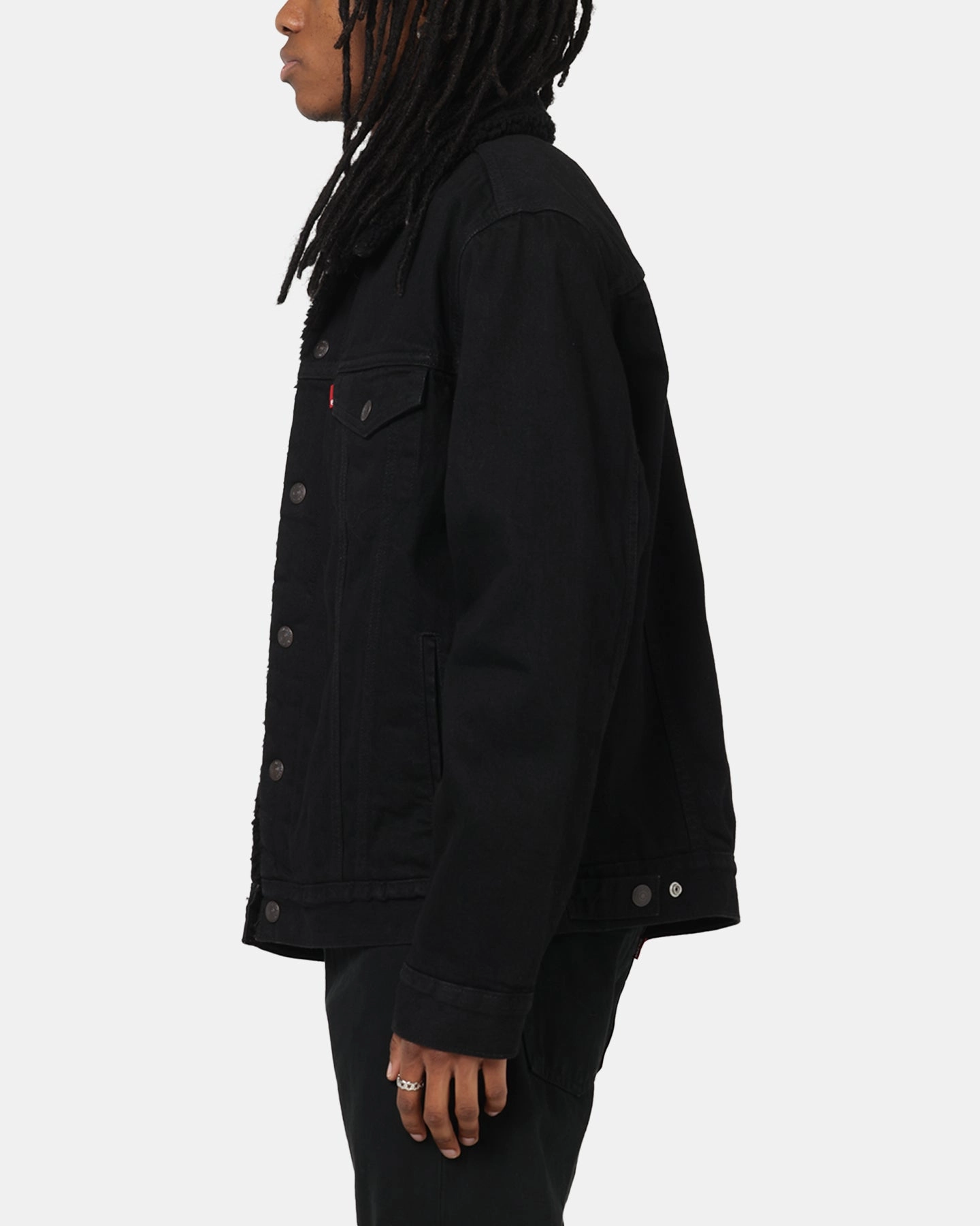 Levi Strauss And Co Relaxed Fit Sherpa Trucker Jacket Black Commute