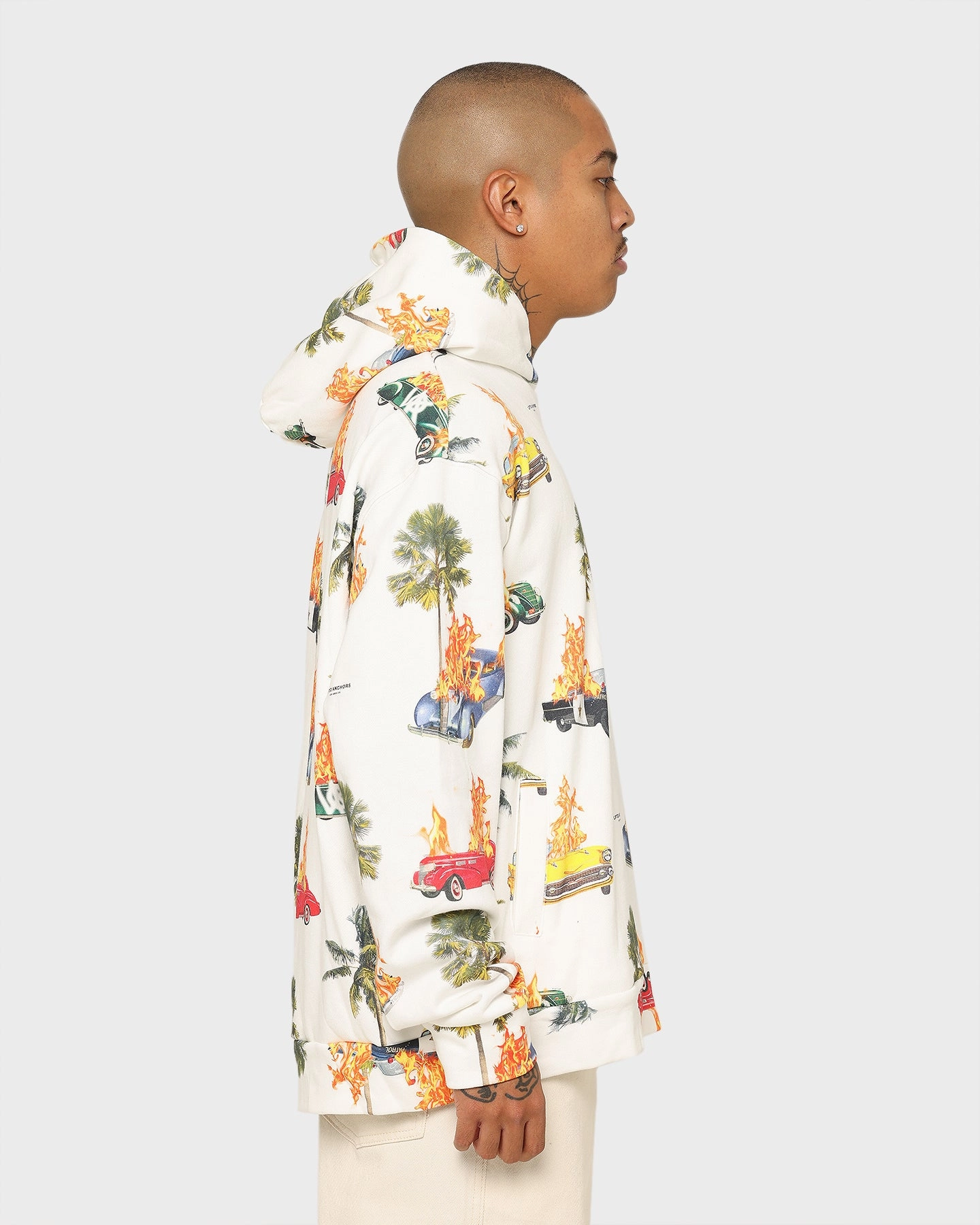 Thermal Insulation Lifted Anchors 'Rideshare' Hoodie White