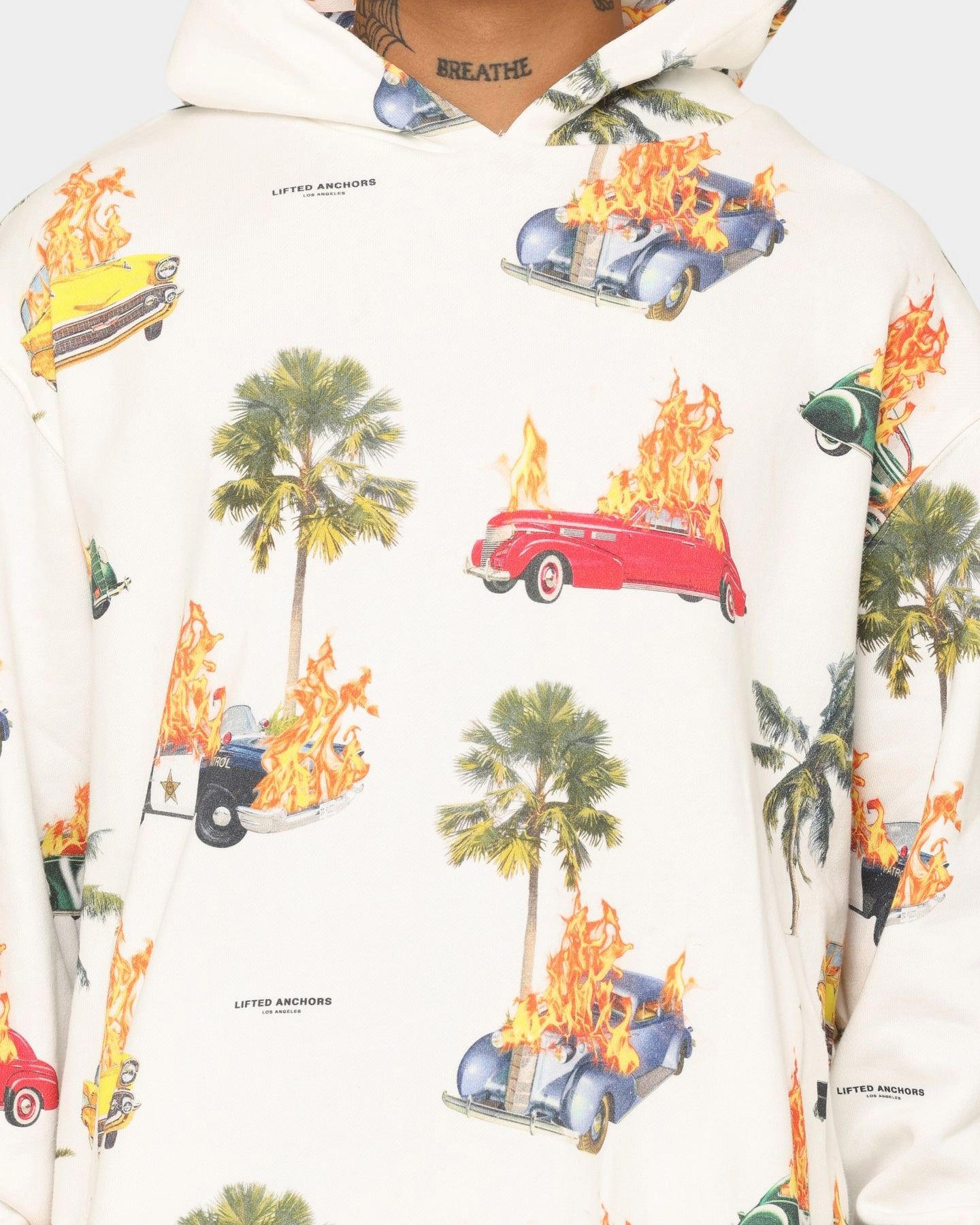 Lifted Anchors 'Rideshare' Hoodie White Soap