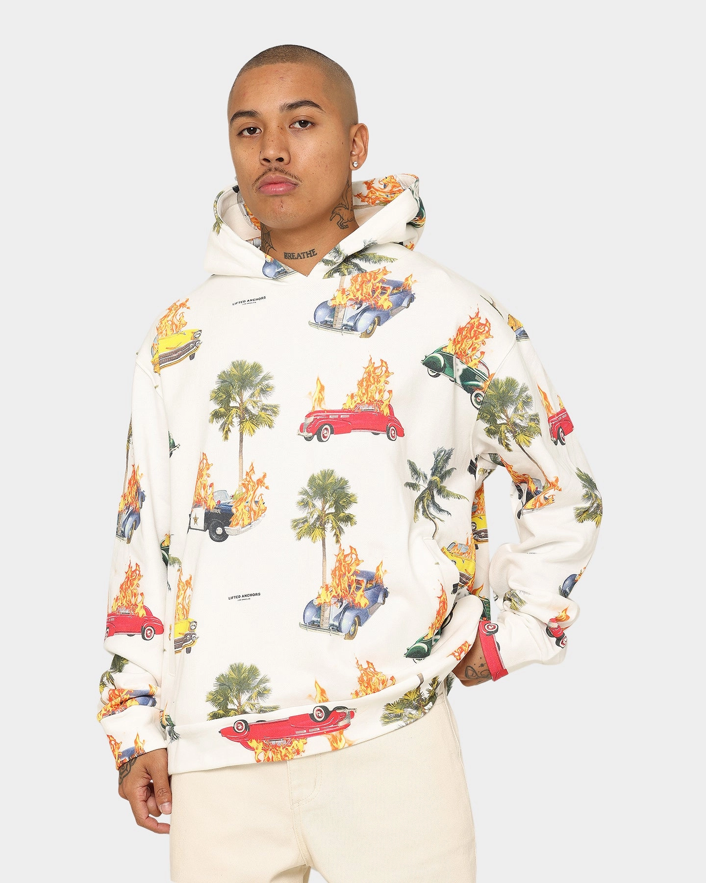 Paper Lifted Anchors 'Rideshare' Hoodie White