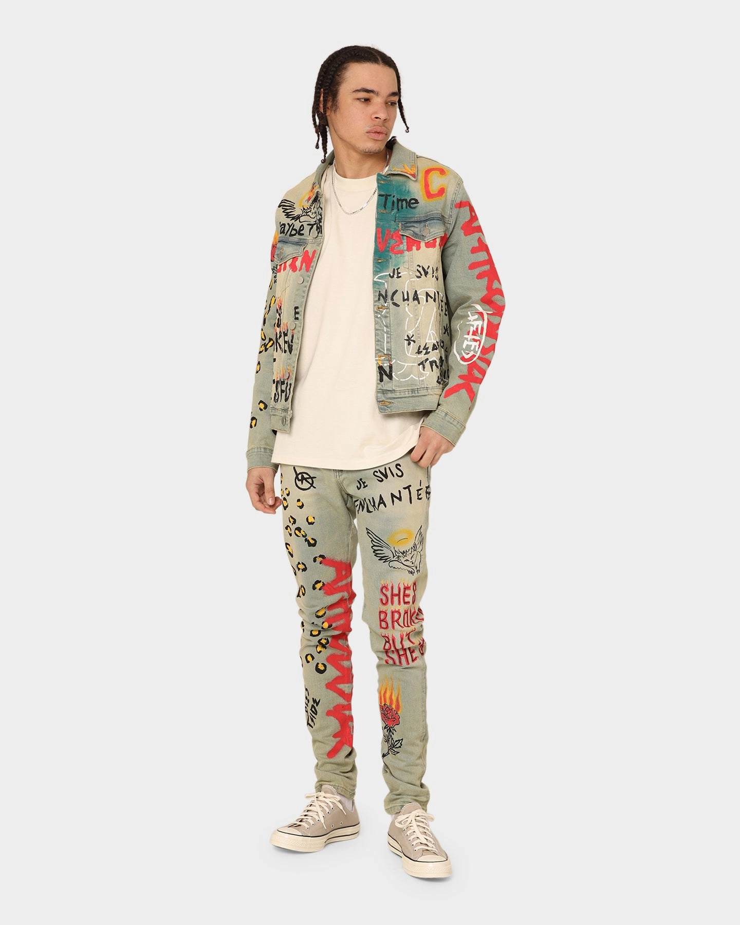 Lifted Anchors Detention Denim Jacket Blue Loungewear