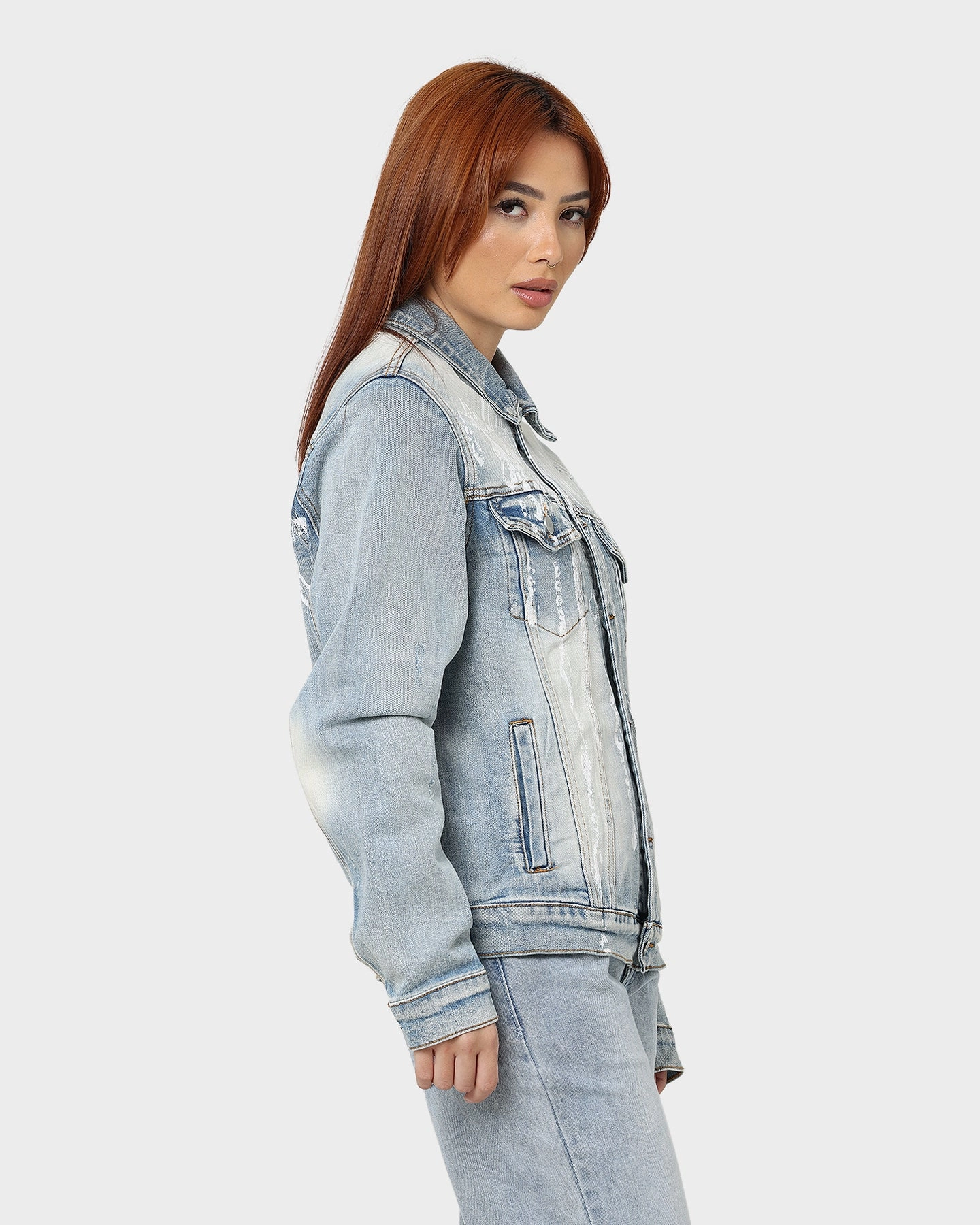 Stock Lifted Anchors Manhattan Denim Jacket Blue