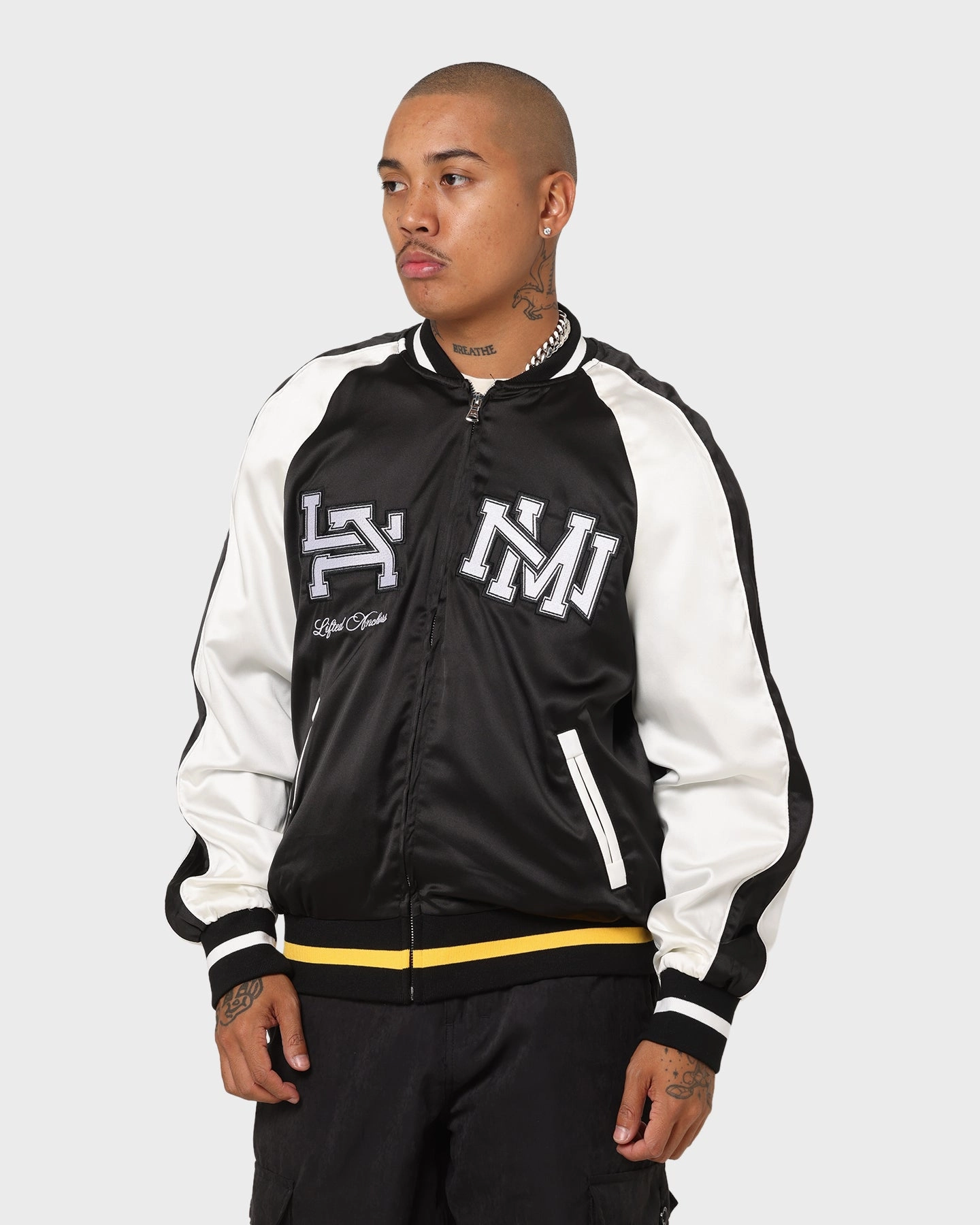 Criticism Warm Insulation Lifted Anchors "Alumni" Souvenir Jacket Black