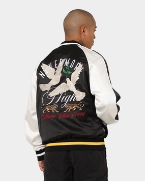 Reinforced Shoulder Panels Lifted Anchors "Alumni" Souvenir Jacket Black