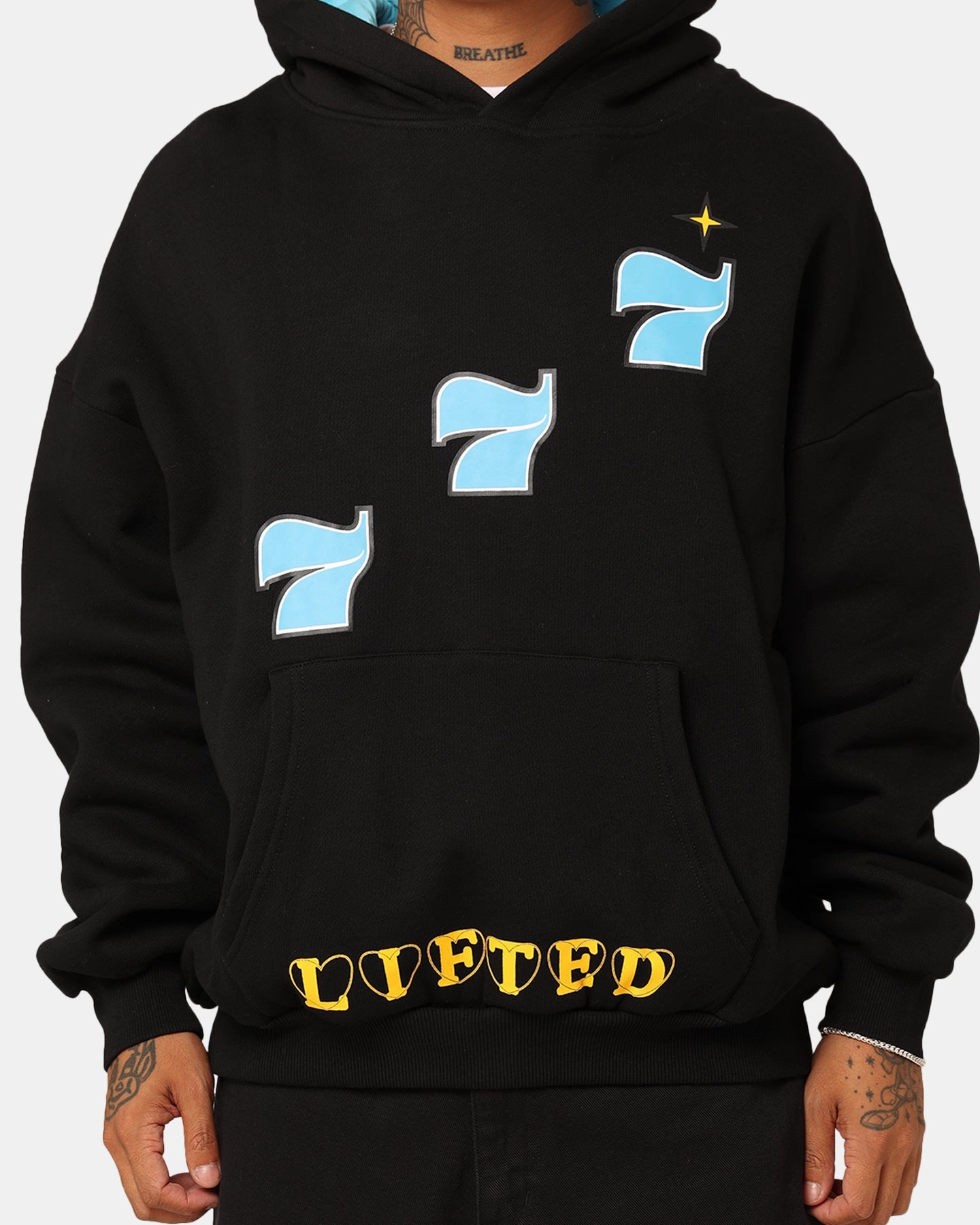 Lifted Anchors "Lights Out" Hoodie Black Laser Cut Perforations City Ready