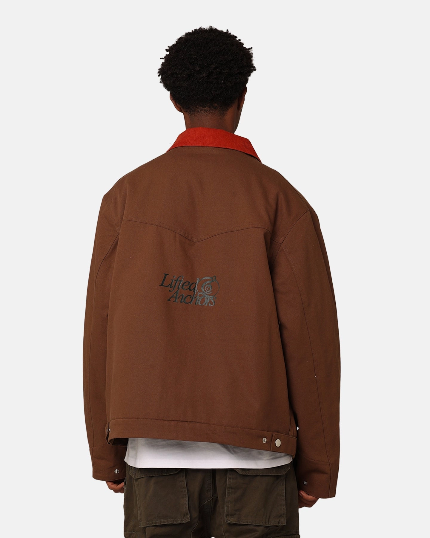 Budget - friendly Raglan sleeves Lifted Anchors "Relly" Mohair Work Jacket Brown/Mohair