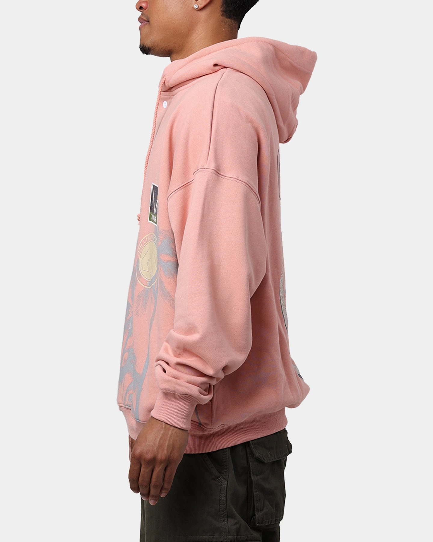 Lifted Anchors "Wimbledon" Henley Hoodie Dust Rose Cowboy
