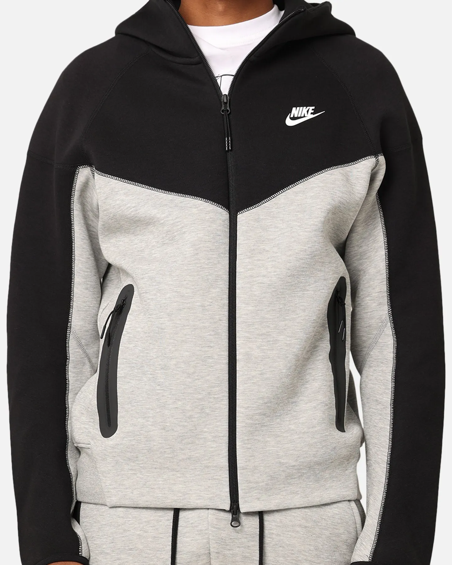 Nike Sportswear Tech Fleece Full-Zip Windrunner Hoodie Dark Grey Heather Individual-sports Easy Care Fabric