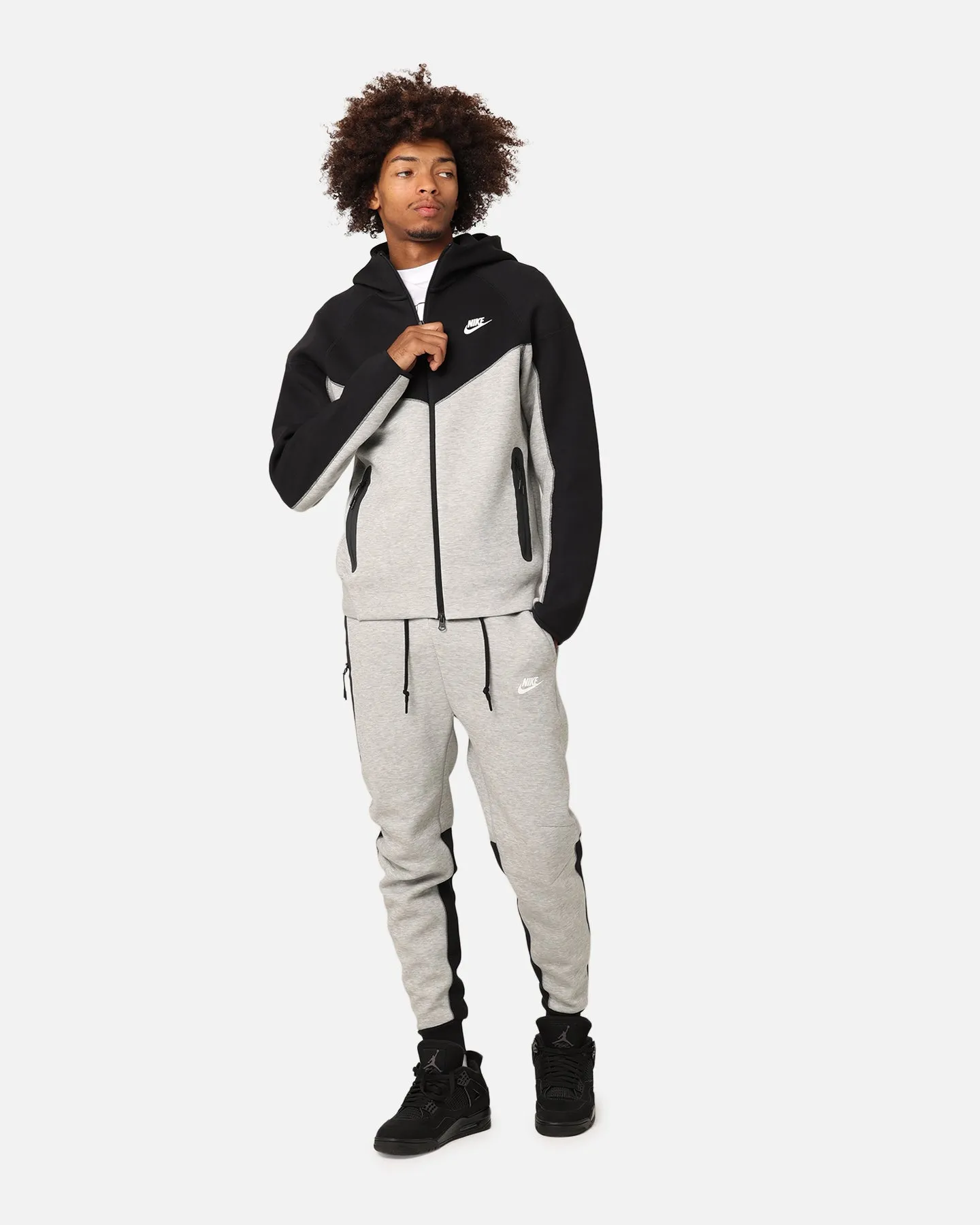 Nike Sportswear Tech Fleece Full-Zip Windrunner Hoodie Dark Grey Heather Modern Tailoring Overcome