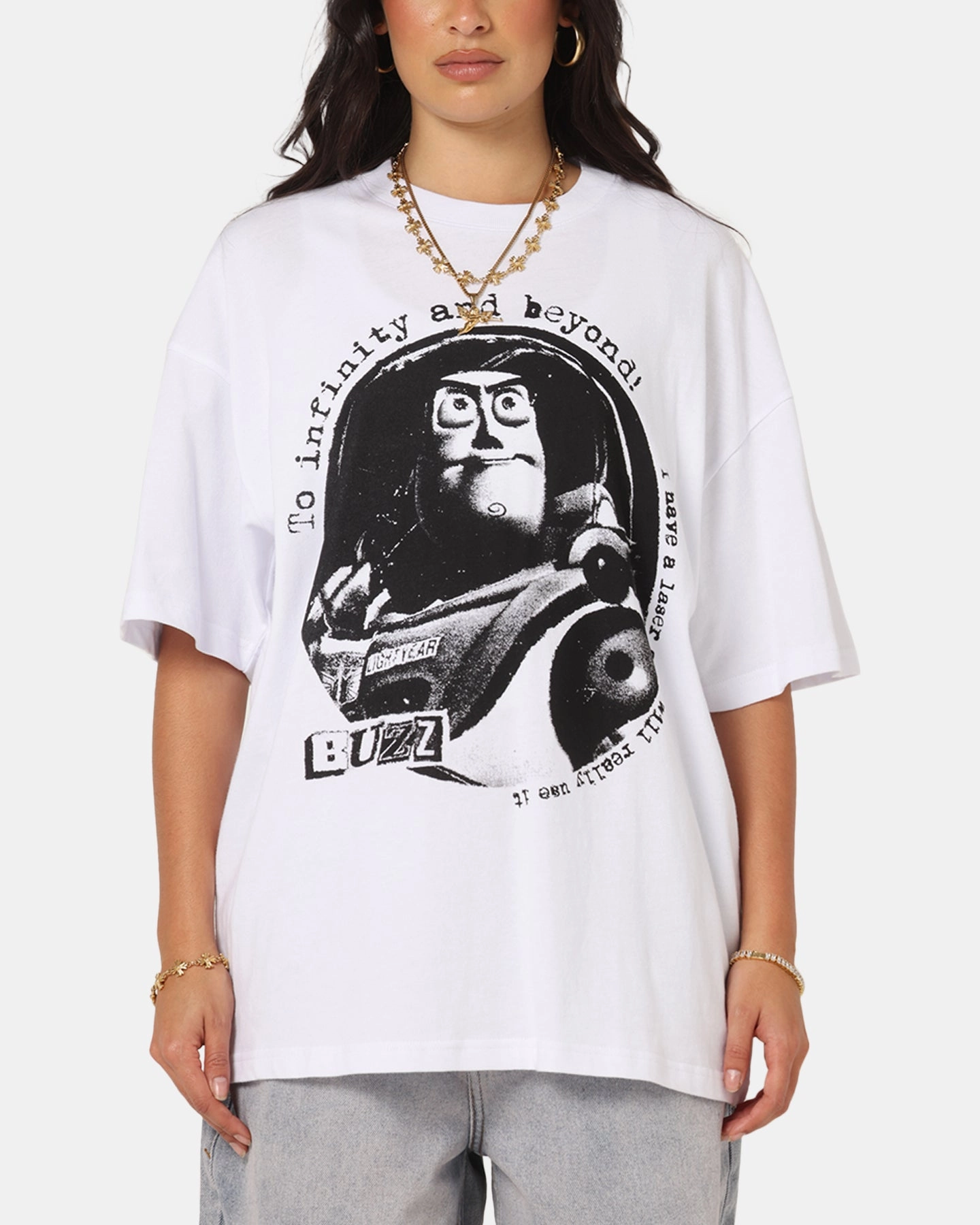 73 Studio Disney Pixar Toy Story Buzz Lightyear Vintage T-Shirt White Comfortable Style City Fashion Look