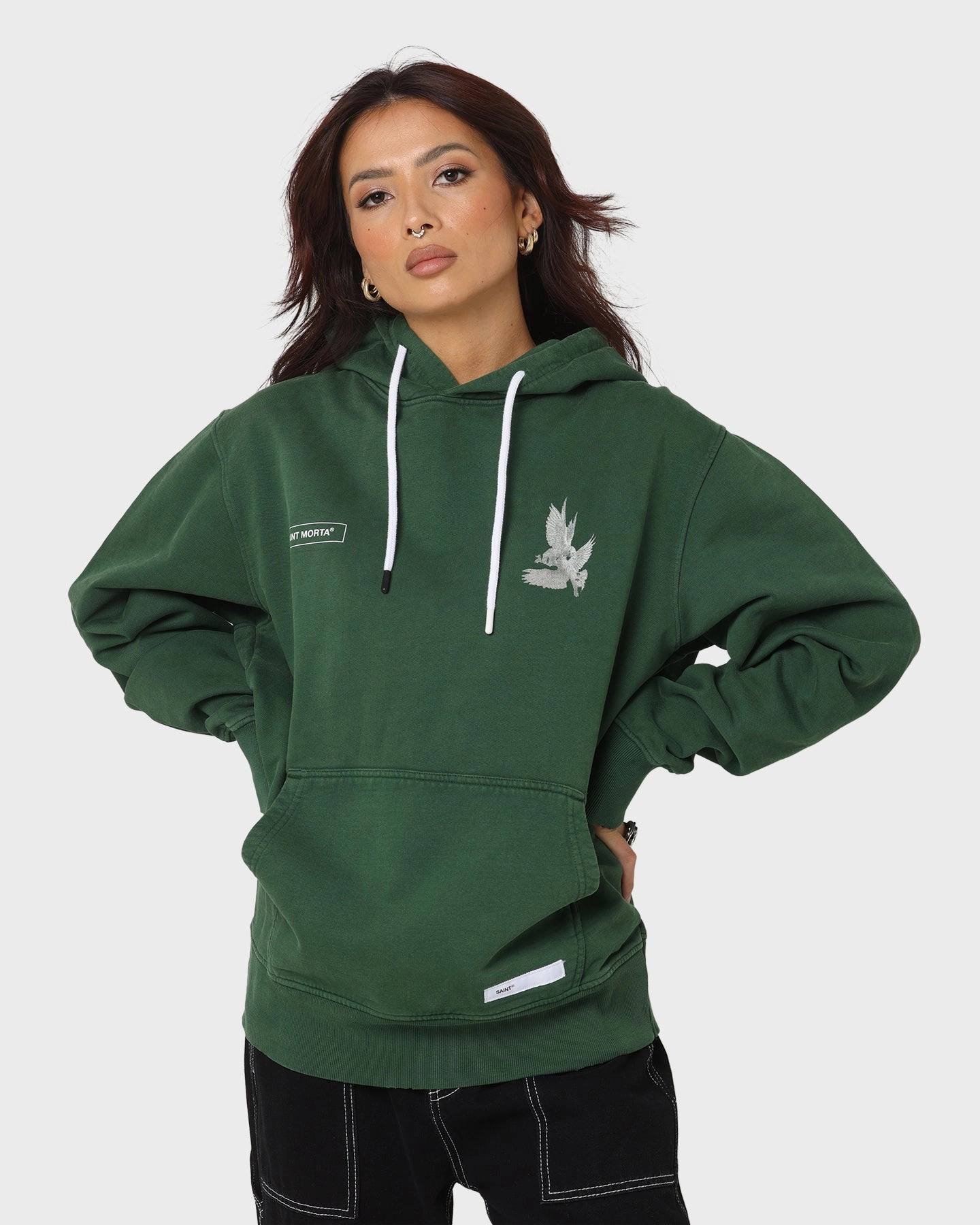 Saint Morta Doves Vintage Hoodie Aged Forest Softshell Fabric Technology Functional Warmth