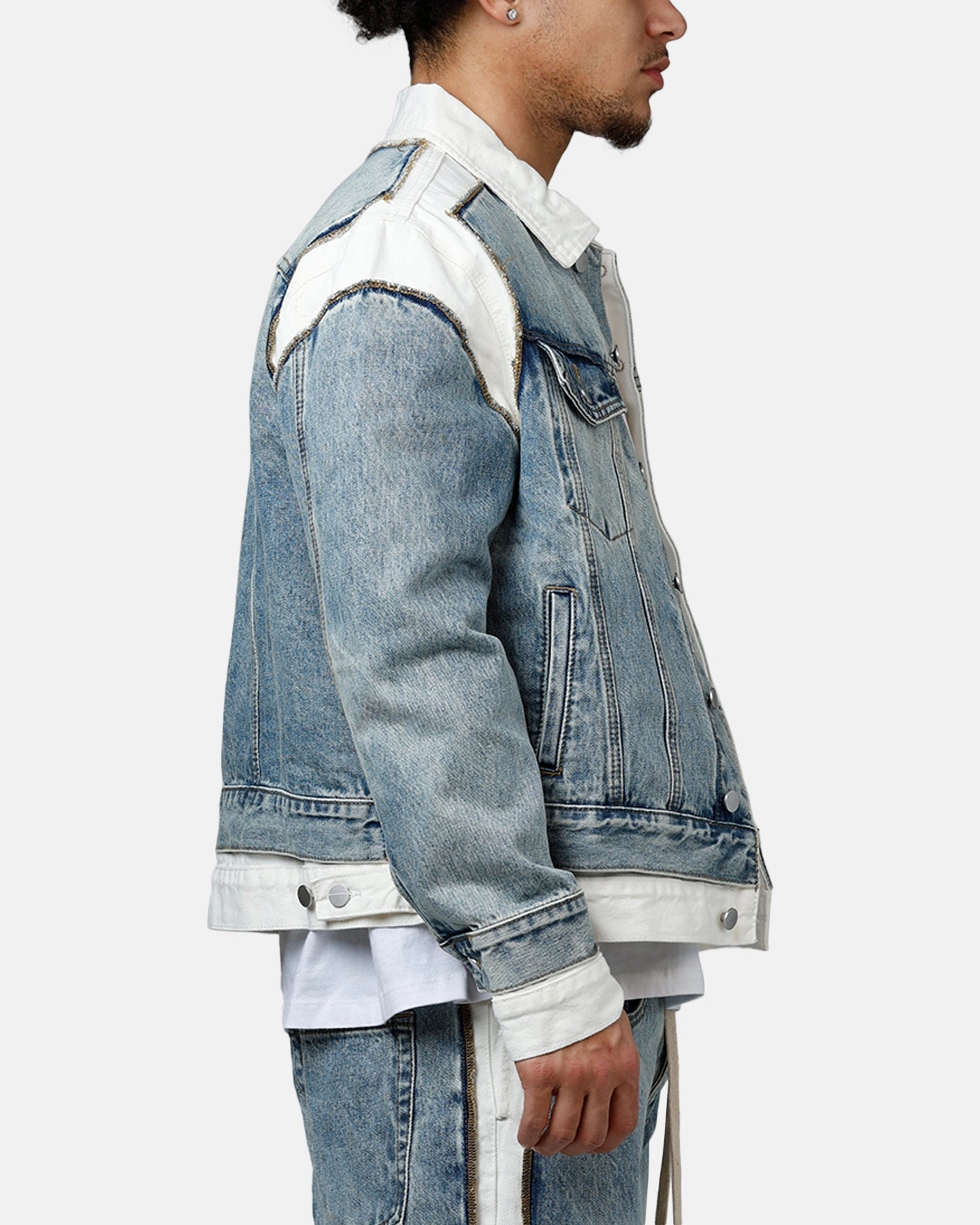 Time Hint MNML Border GN8 Jacket Blue/White