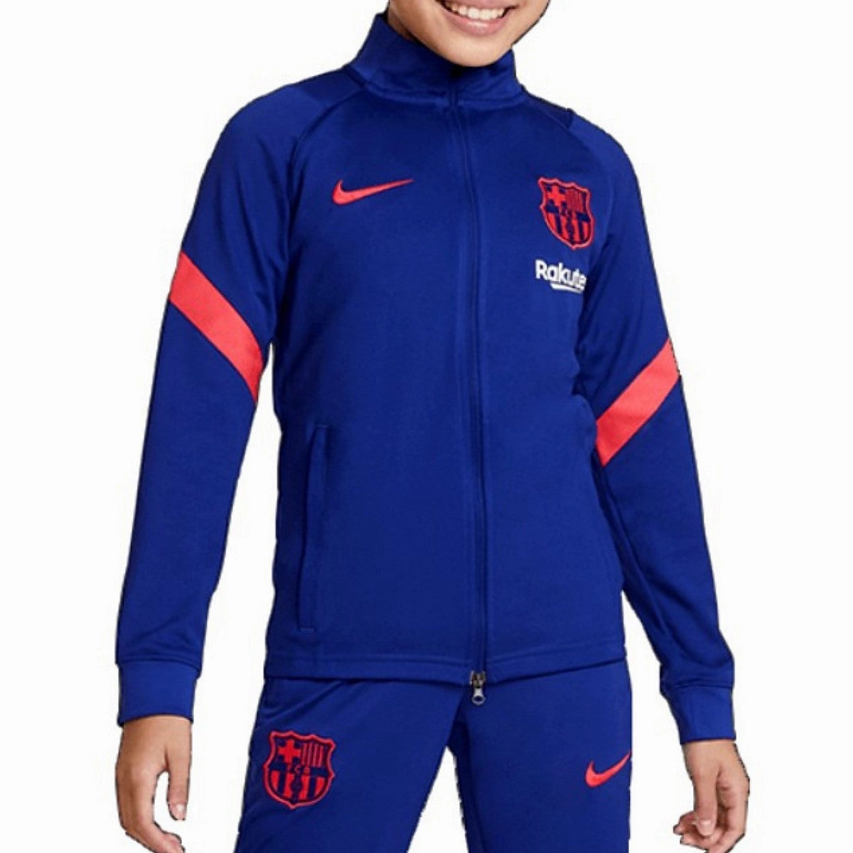 DualLayerVentilation Kids - FC Barcelona blue presentation Soccer tracksuit 2021 - Nike