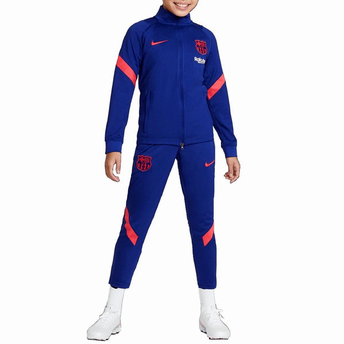 Kids - FC Barcelona blue presentation Soccer tracksuit 2021 - Nike AirflowChannels