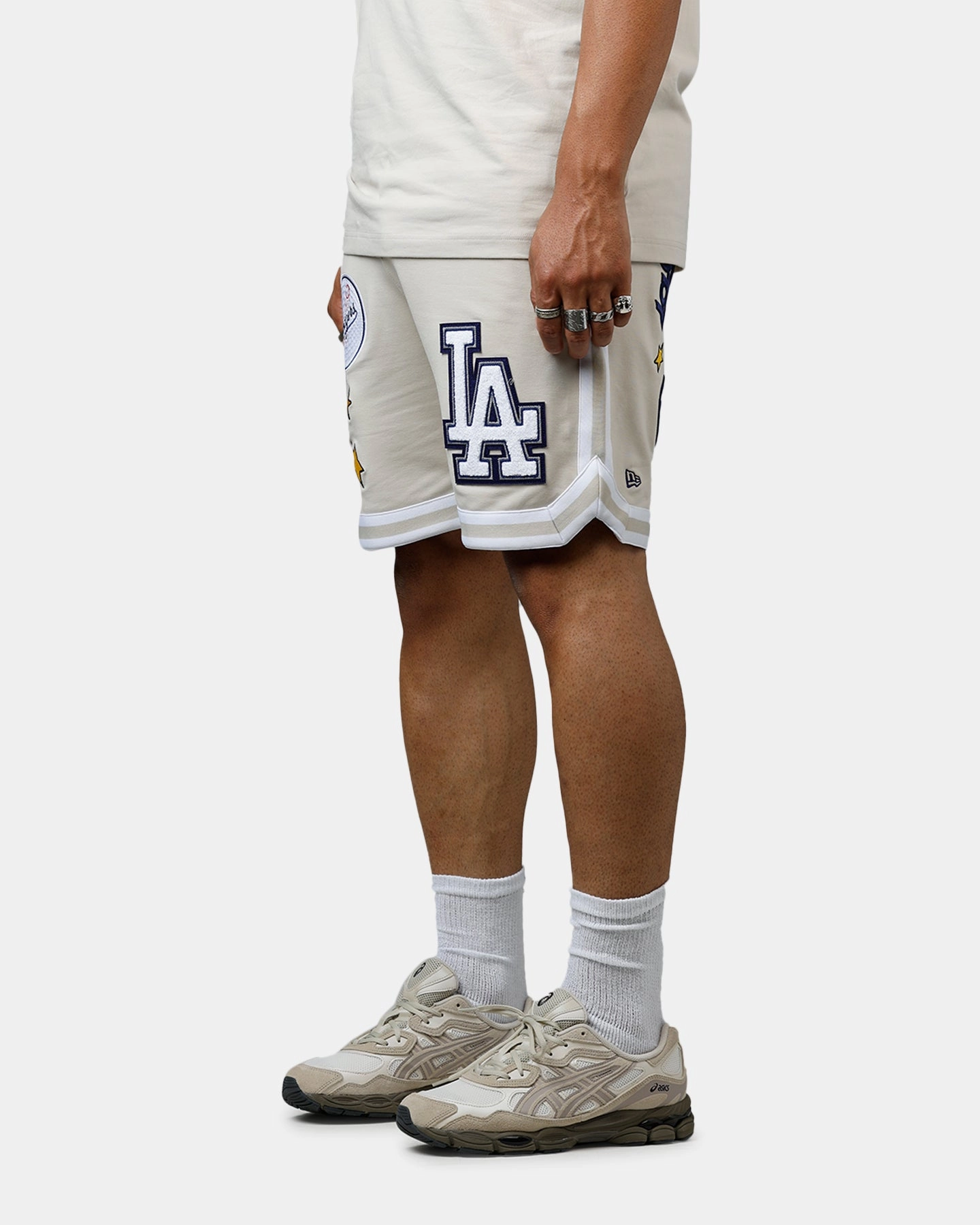 New Era Los Angeles Dodgers 'Logo Select' Summer Shorts Stone Holiday Wear anti - static