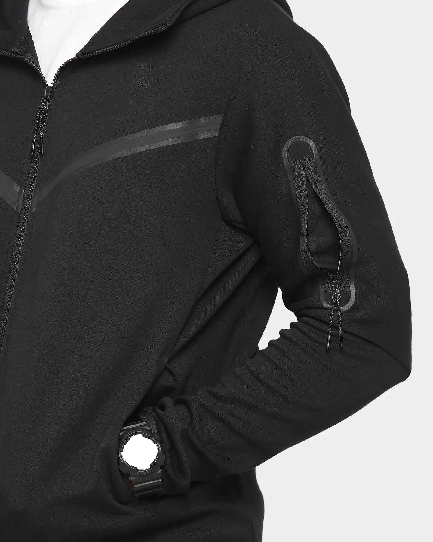 Nike NSW Tech Fleece Hoodie Full Zip Black/Black Compact Packable Toothpaste
