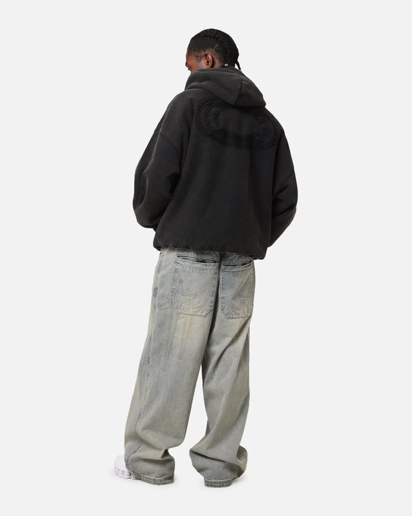 Carre Con-Star Hoodie Washed Black hot - weather option White