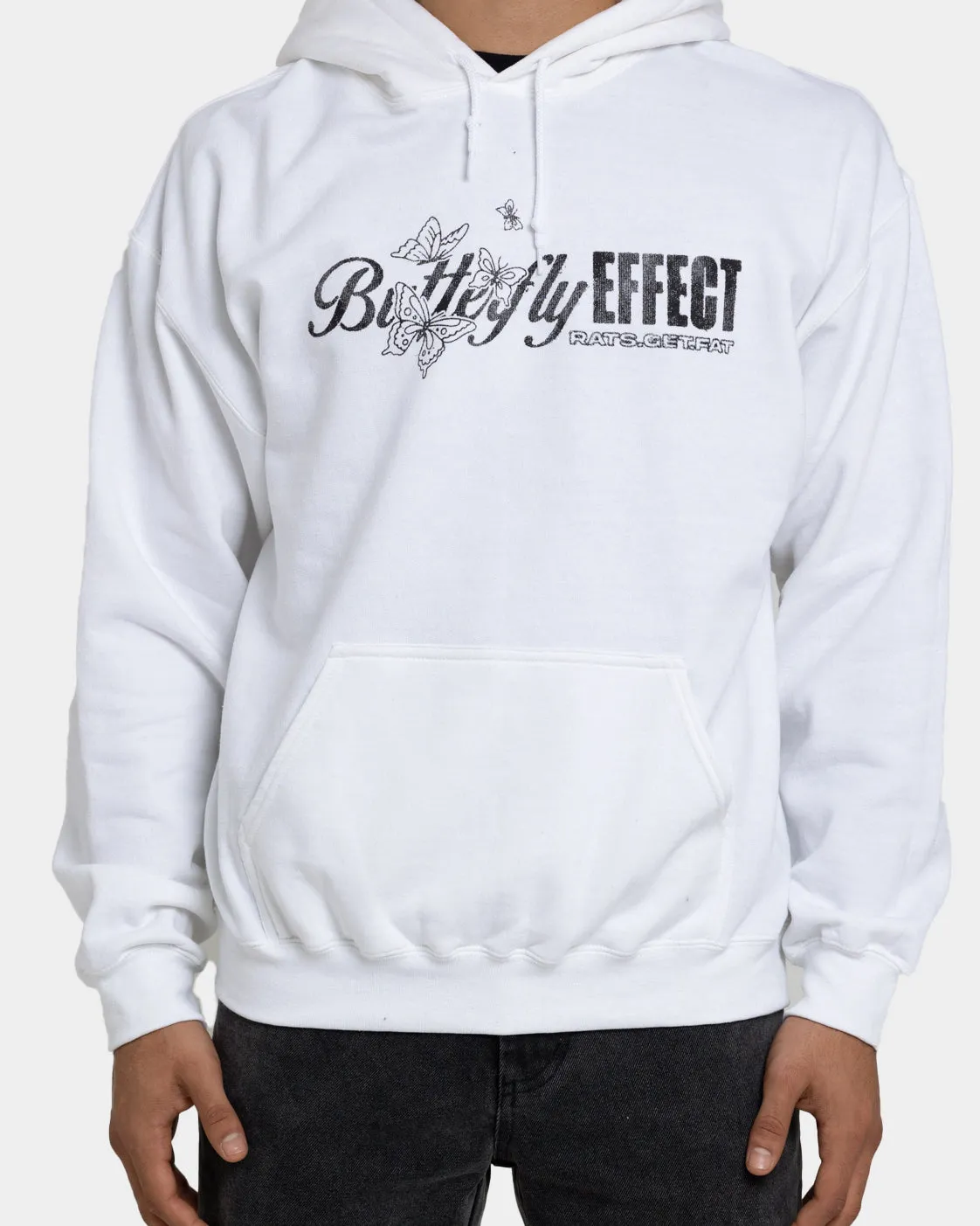 suitable for business trips Rats Get Fat Butterfly Effect Hoodie White
