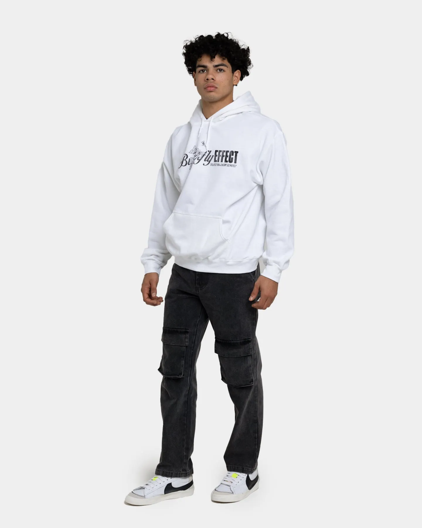 Thermal Insulation mountain scene Rats Get Fat Butterfly Effect Hoodie White