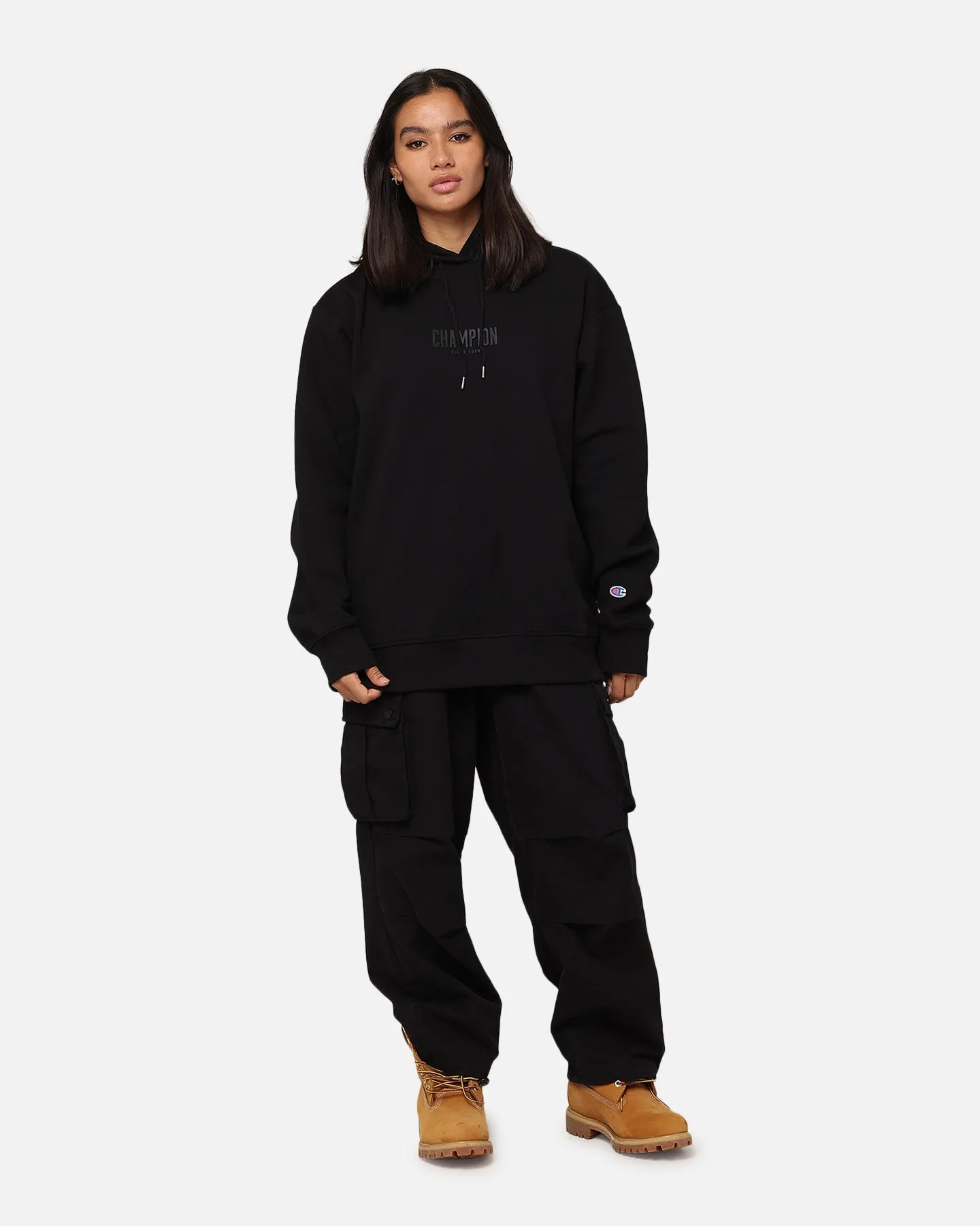 Casual Smart Champion Rochester Base Hoodie Black