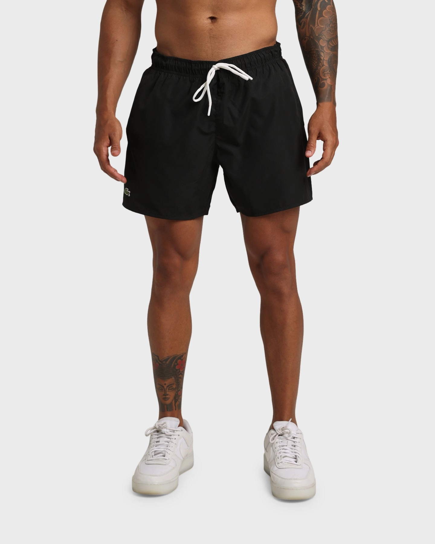 No Ride Up Design delivery work Lacoste Block Colour Swim Shorts Black/Navy Blue