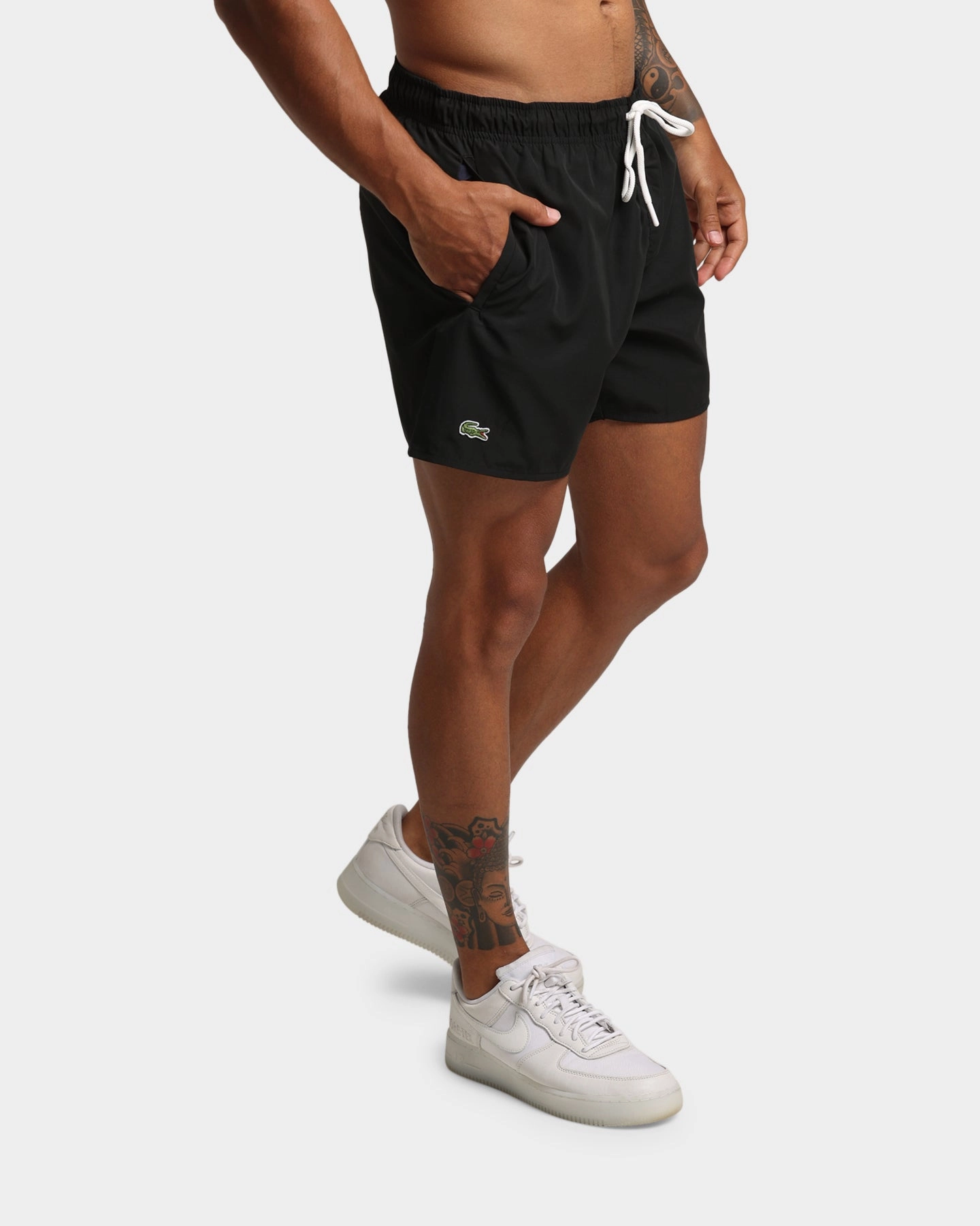 budget-friendly Leather shorts Lacoste Block Colour Swim Shorts Black/Navy Blue