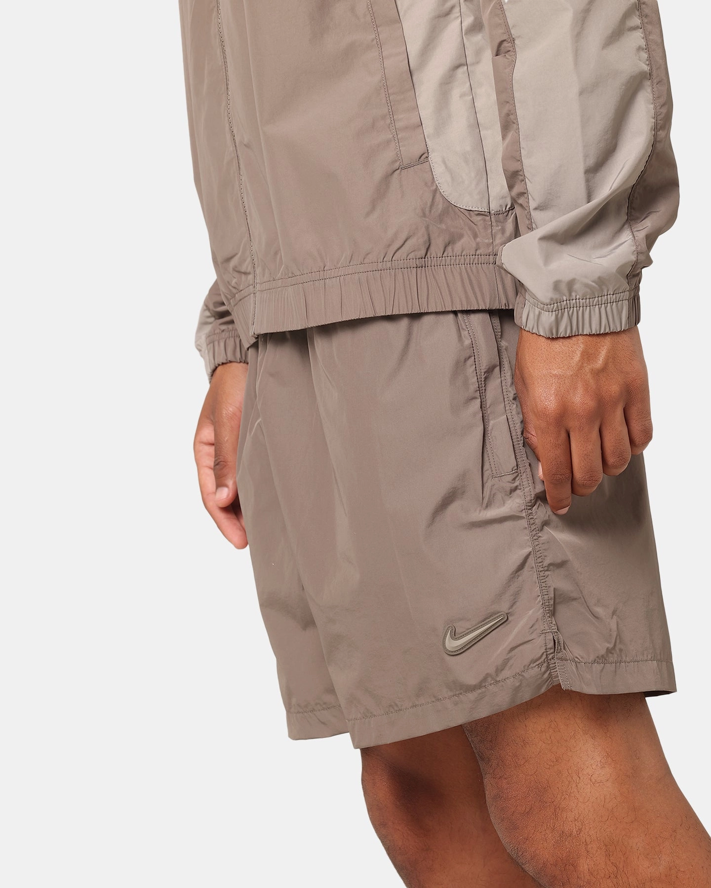 Nike Nocta Cardinal Nylon Shorts Olive Grey baseball uniform Low Profile Closure System