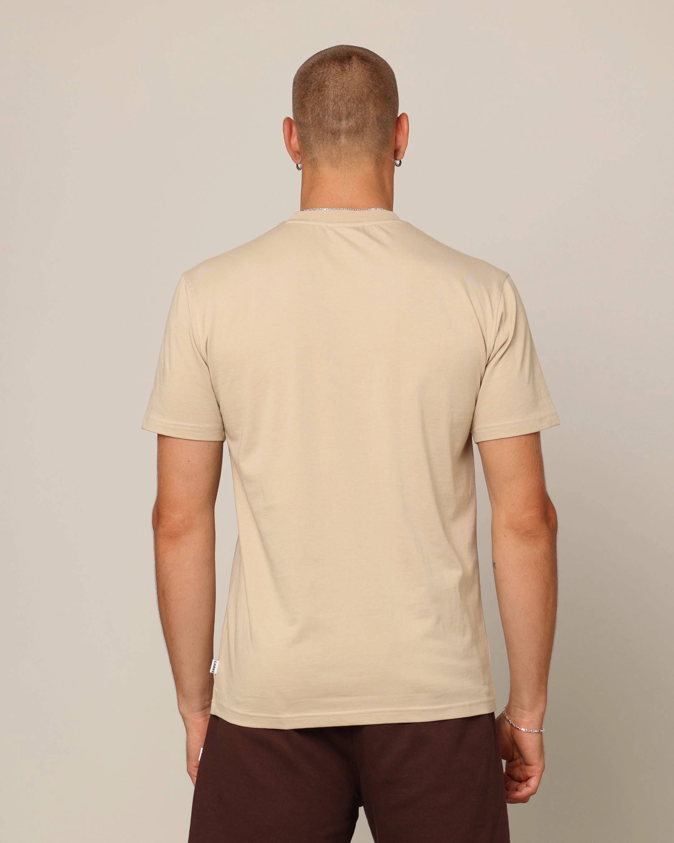 Everyday Wearable Relaxed Fashion Carr?? Blanc Form T-Shirt Stone