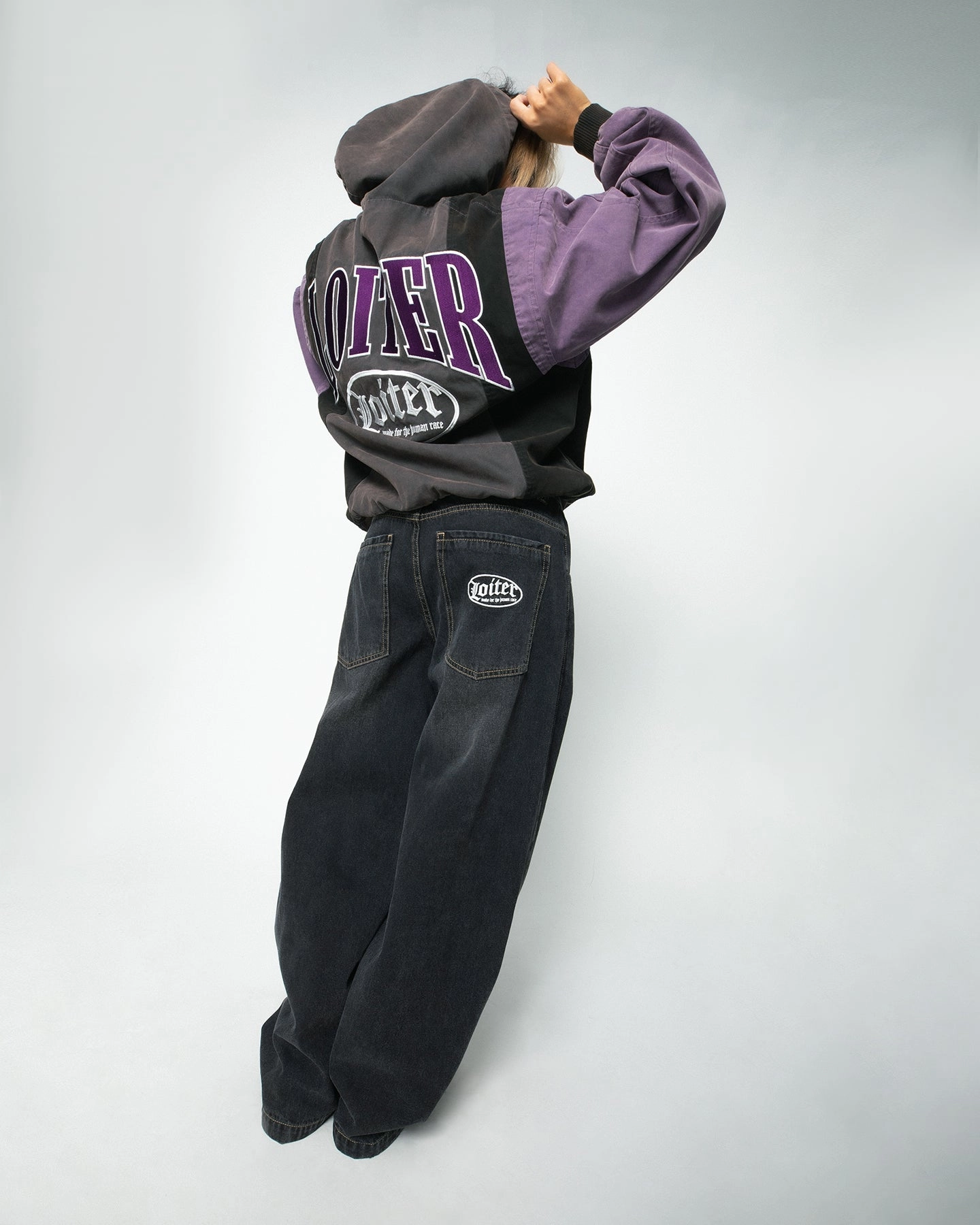 Option Ergonomic Pattern Loiter Splinter Hoodie Charcoal/Purple