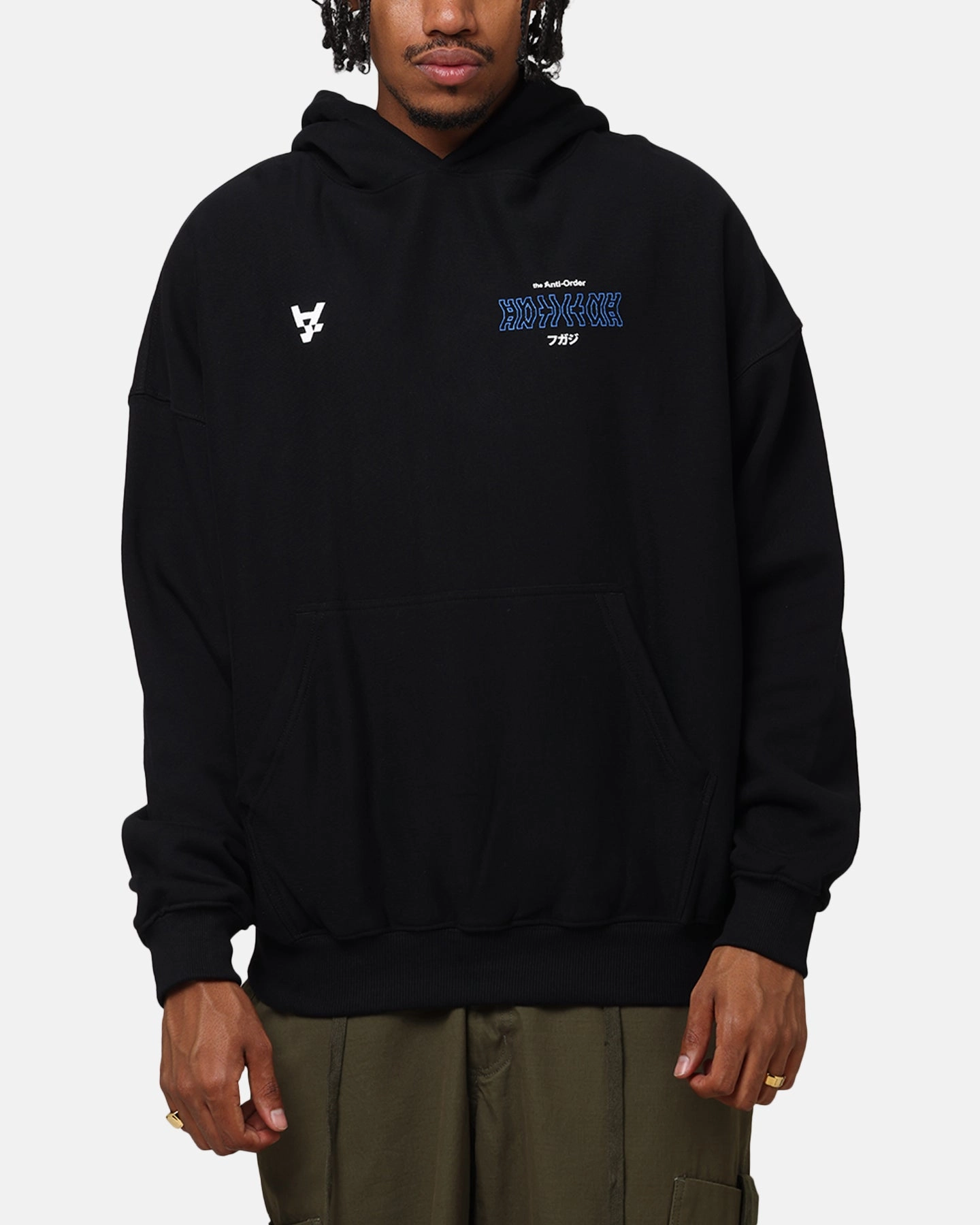 The Anti Order Freedom Boxy Hoodie Black Zip Up Style Breathable Cotton