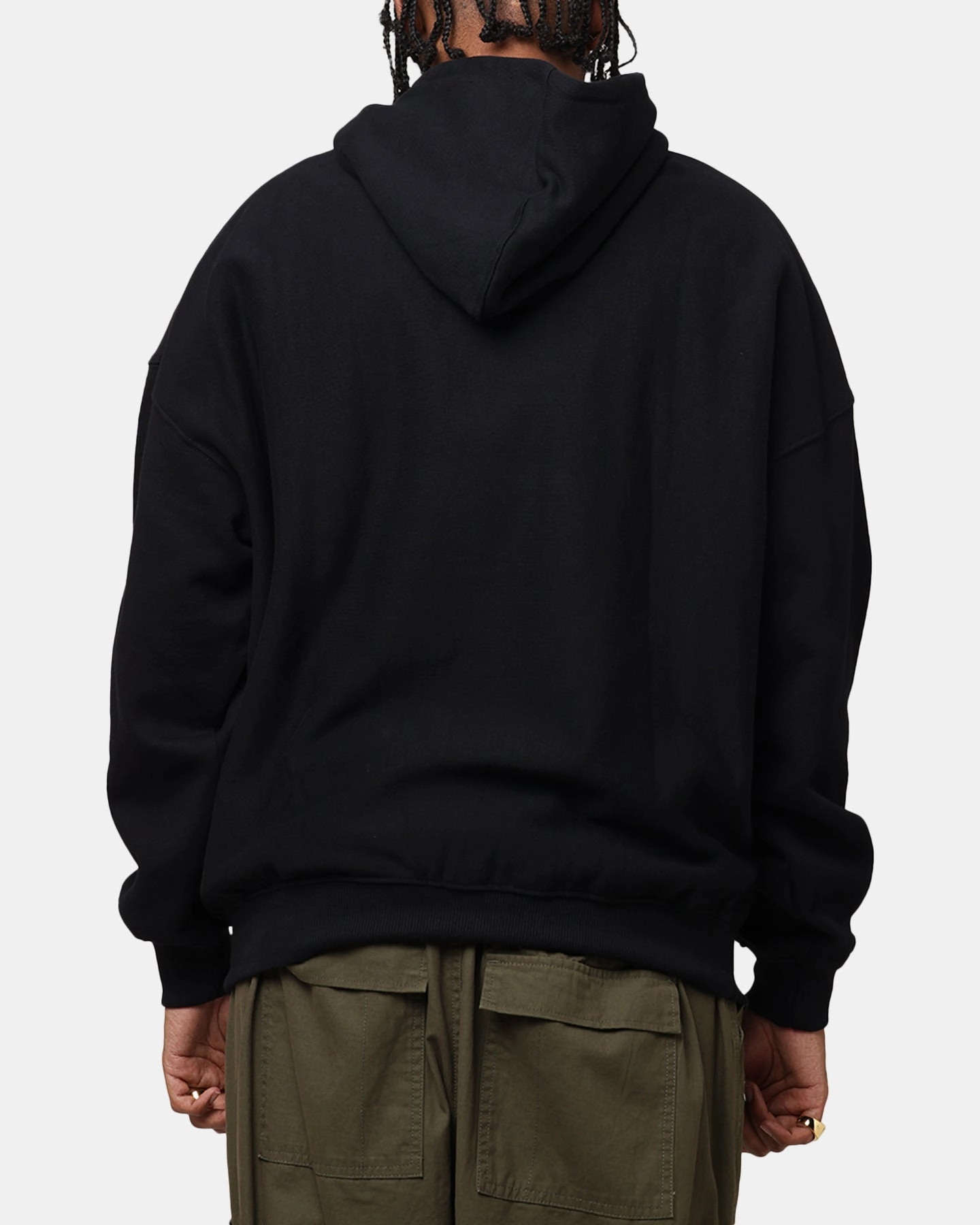 Distressed finish The Anti Order Freedom Boxy Hoodie Black