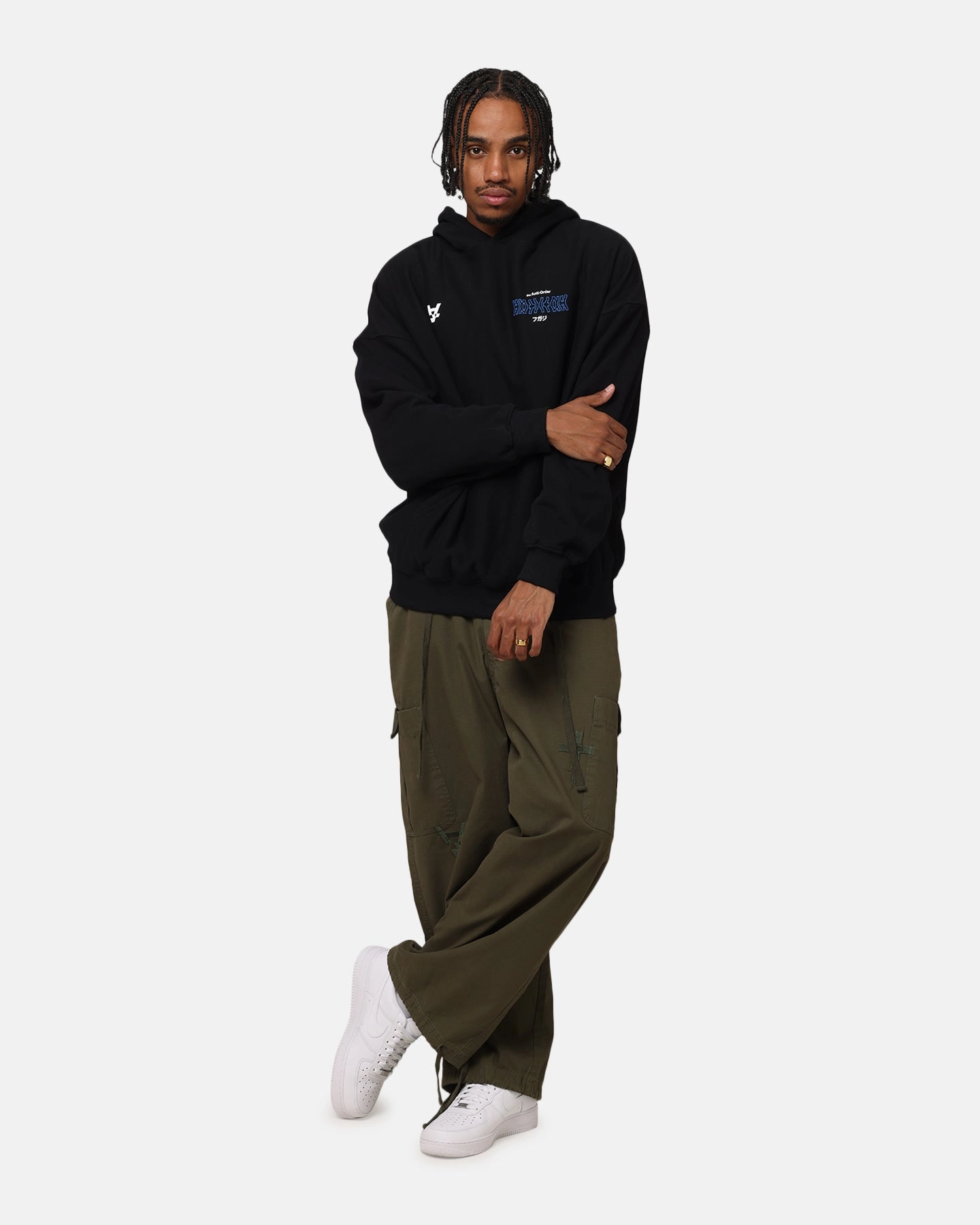 Ethical Manufacturing The Anti Order Freedom Boxy Hoodie Black