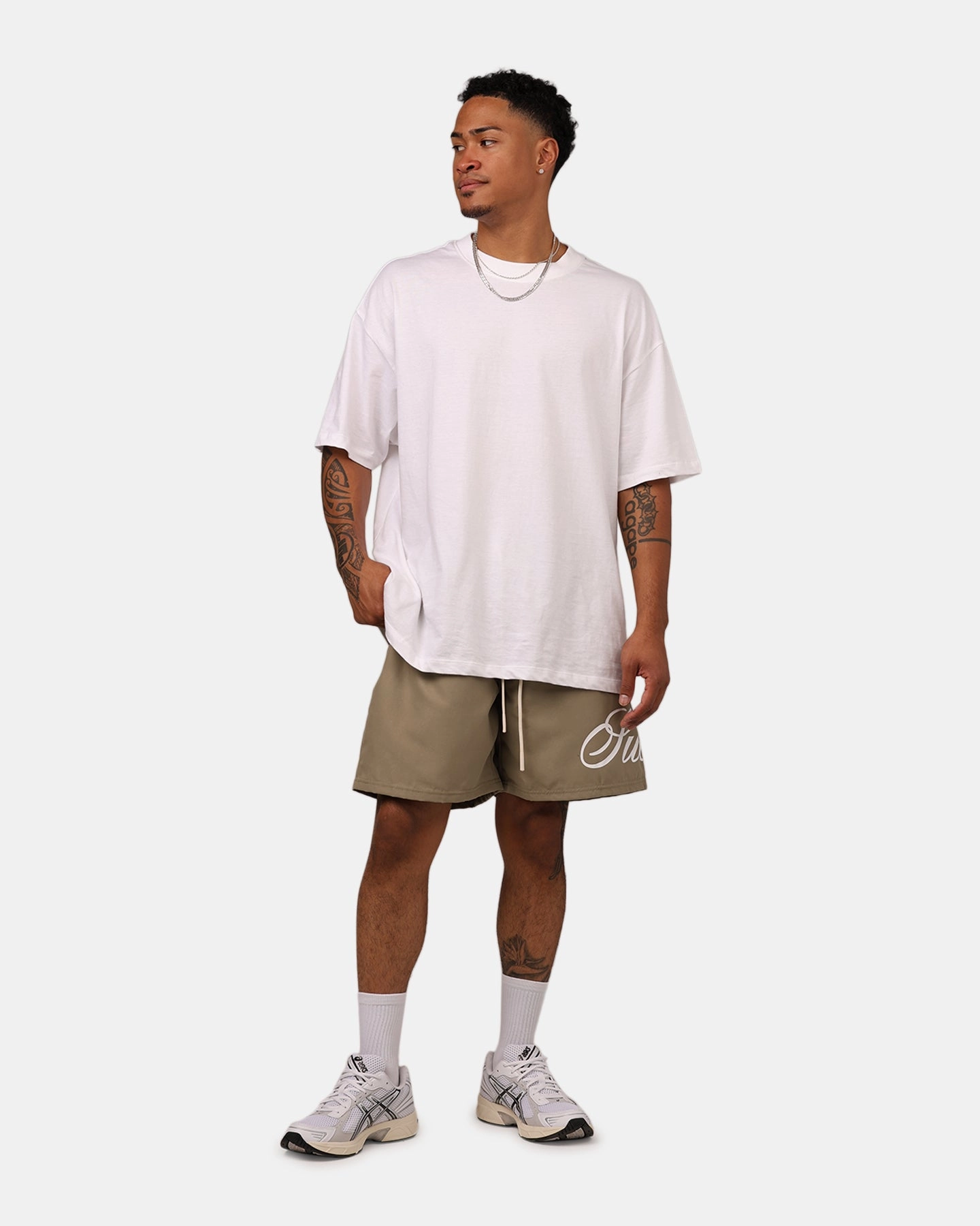 Wrinkle-Resistant Sworn To Us Spirit Angel Swim Shorts Mushroom