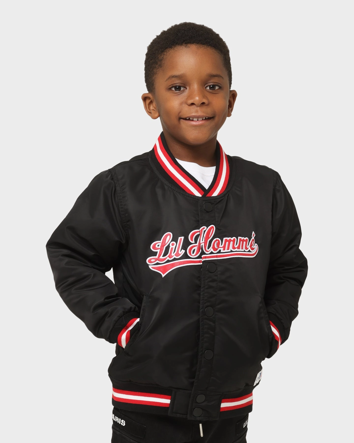 suitable for dance competitions Lightweight Construction Lil Homme Kids' PDB Varsity Jacket Black