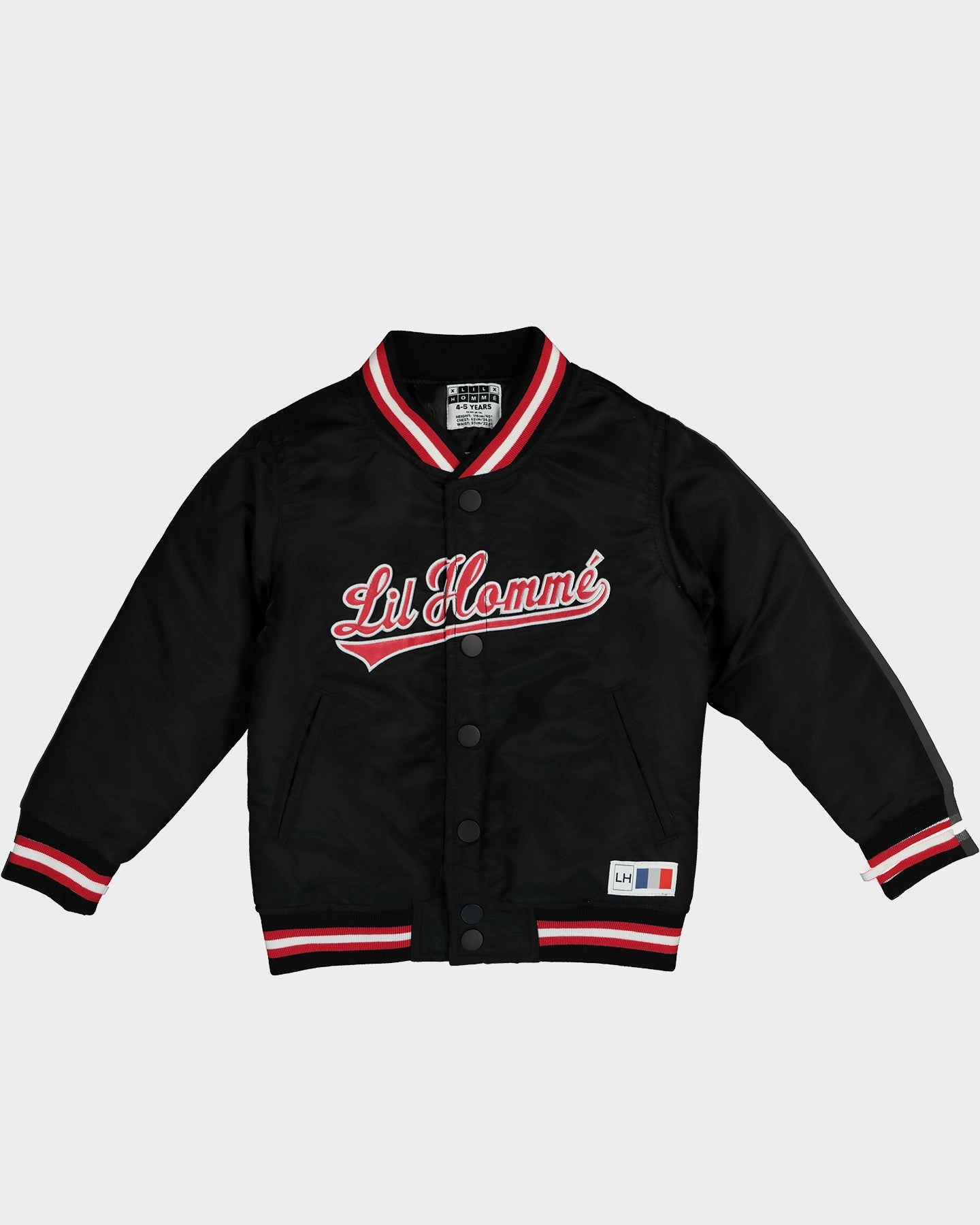 Lil Homme Kids' PDB Varsity Jacket Black Advocate Sport Inspired