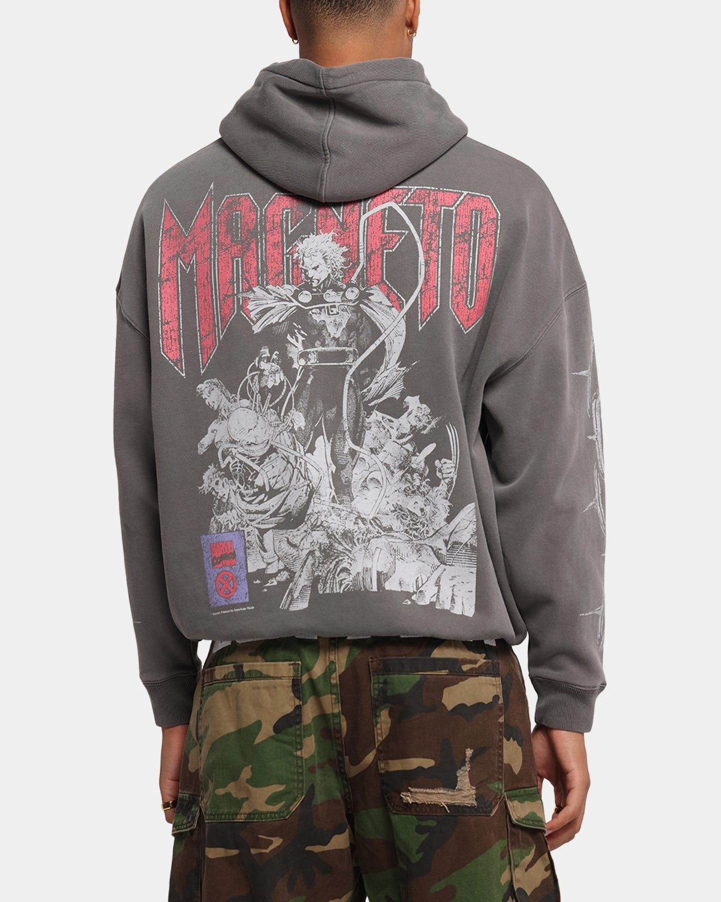 American Thrift Marvel X-Men Magneto Premium Hoodie Washed Charcoal Personalized Style