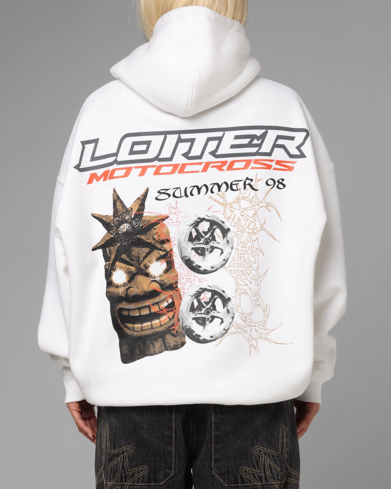 Loiter Summer Motocross Hoodie White Christmas outfit