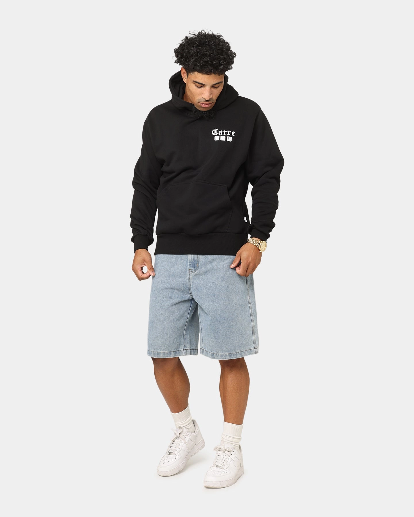 Carre Dice Club Hoodie Black middle aged people Minimal Utility