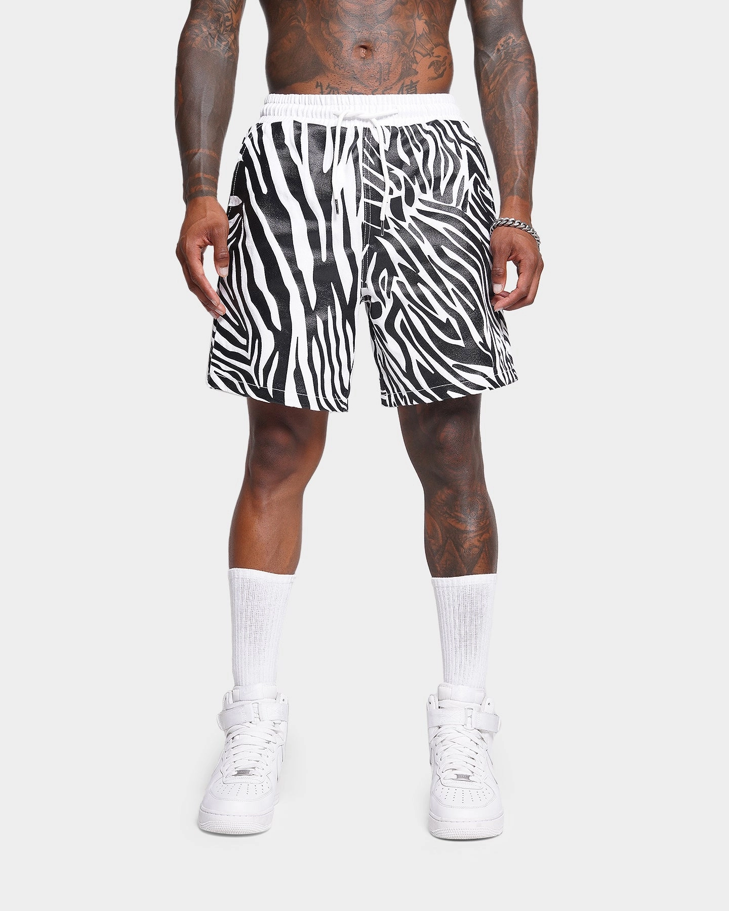 XXIII Zahra Zebra Denim Shorts Zebra prom night