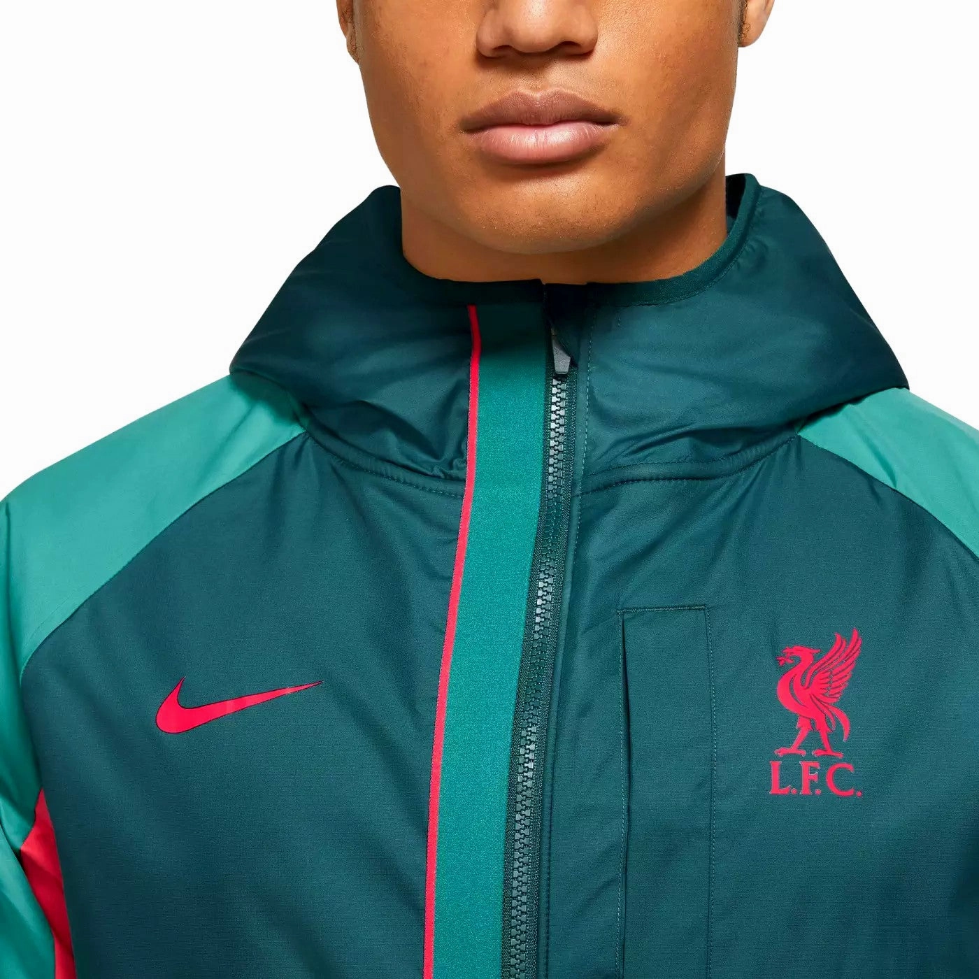 Liverpool FC All Weather fleece Soccer jacket 2023 - Nike bowling alley UltraSoft Brushed Backing