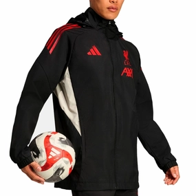 Tear Resistant Reinforcement Liverpool FC black training rain jacket 2025/26 - Adidas