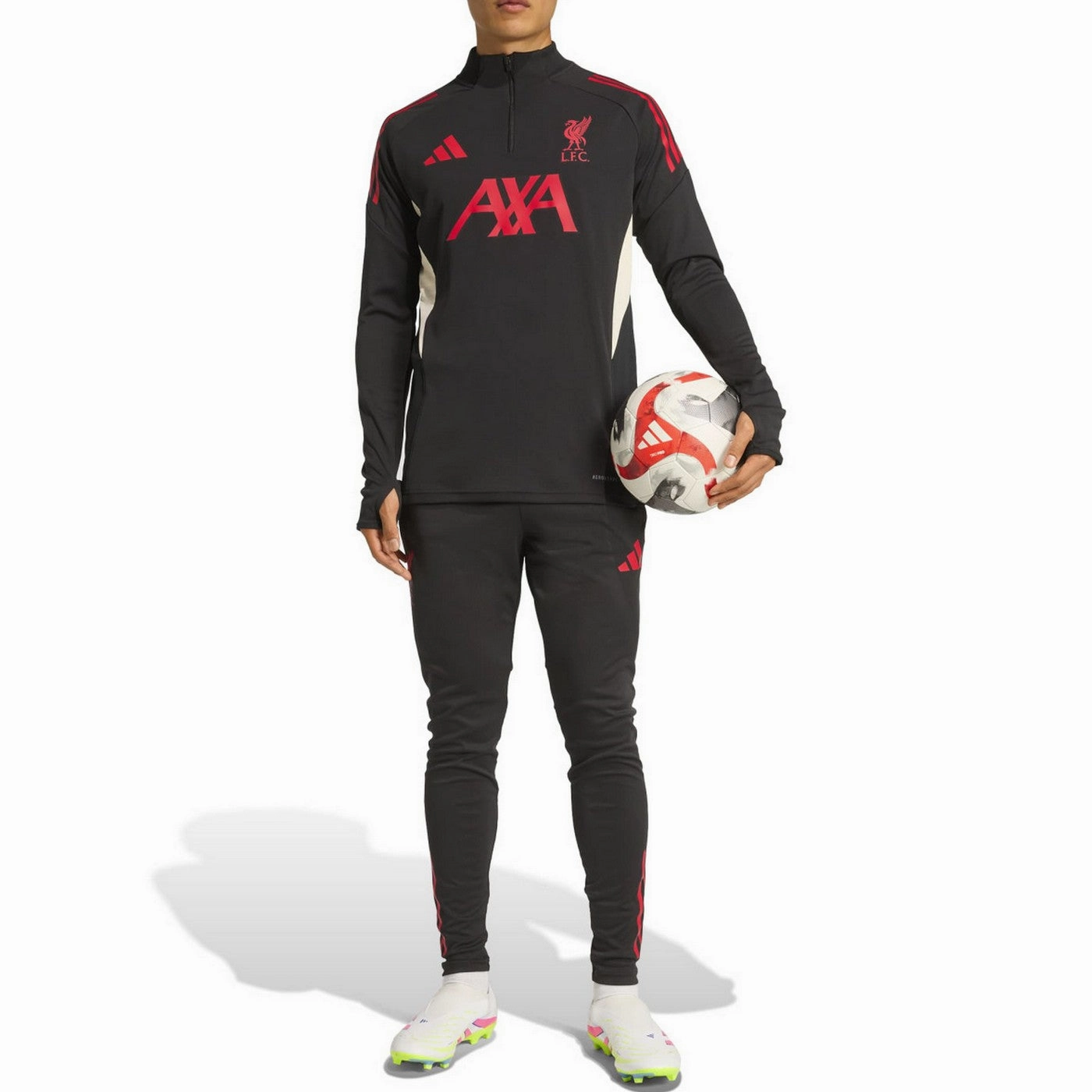 Liverpool FC black training technical Soccer tracksuit 2025/26 - Adidas acrylonitrile butadiene styrene