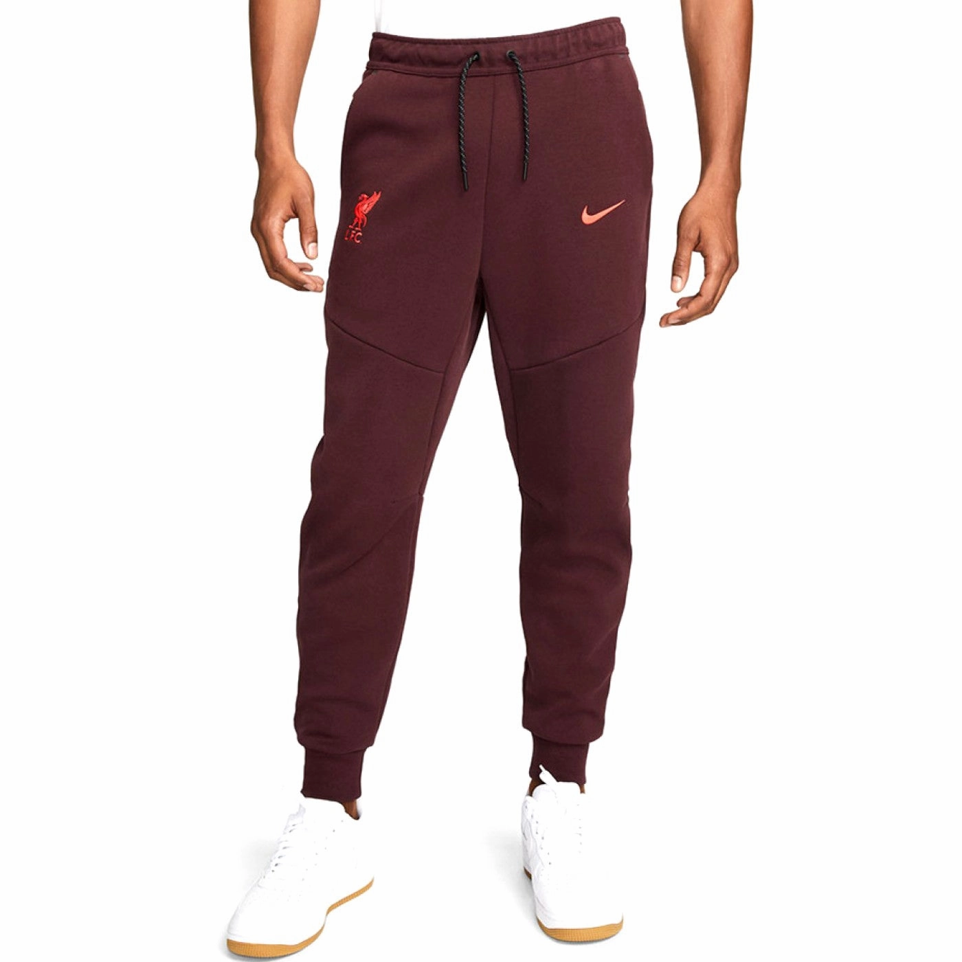 Liverpool FC dark red Tech Fleece presentation tracksuit 2023 - Nike Anatomical Arch Support Layered Panel Design