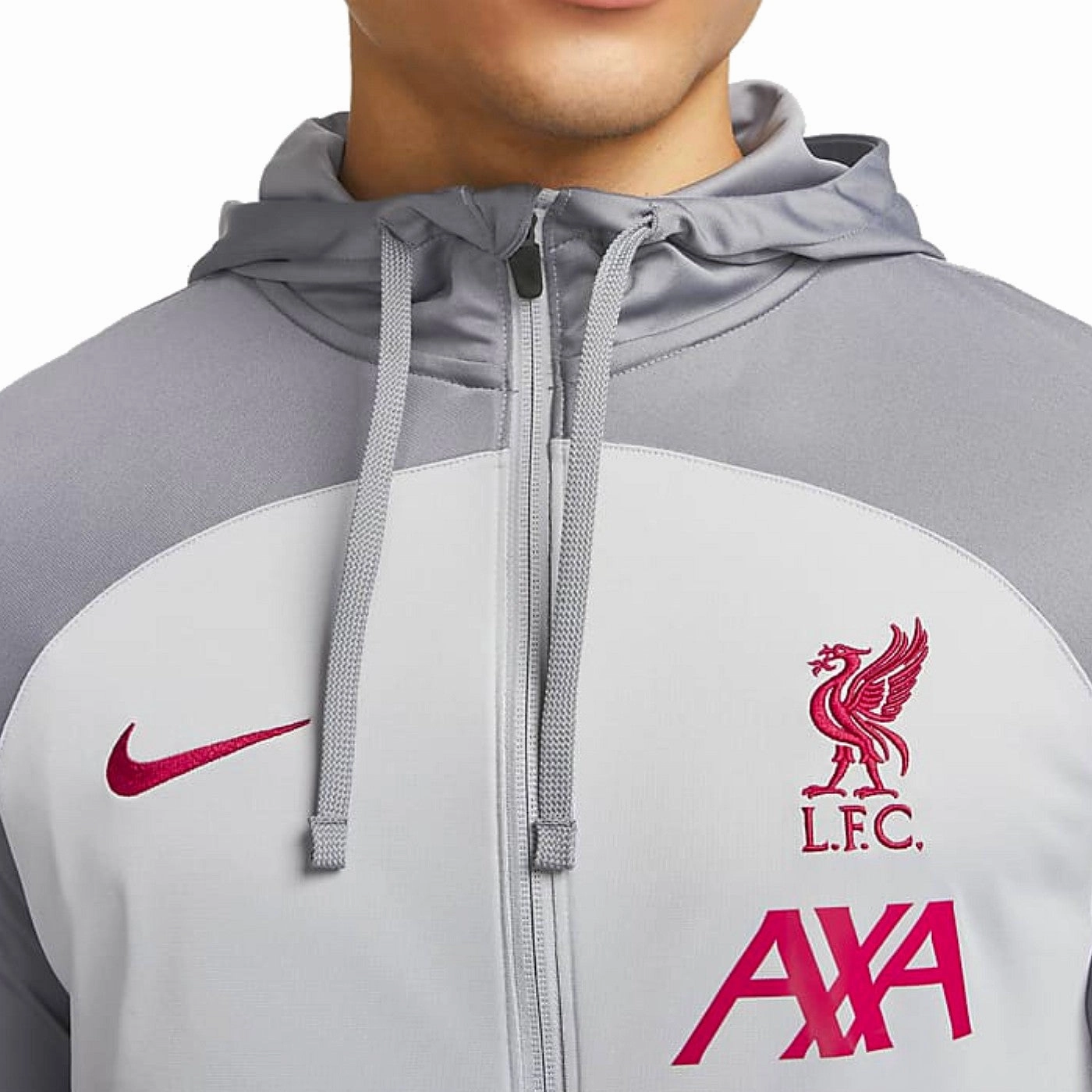 Reliable Liverpool FC grey training presentation hooded tracksuit 2023 - Nike