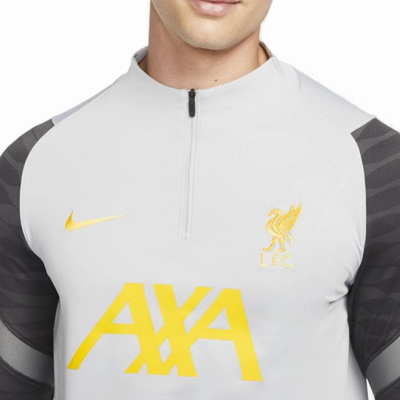 gold Liverpool FC grey training technical Soccer tracksuit 2022 - Nike
